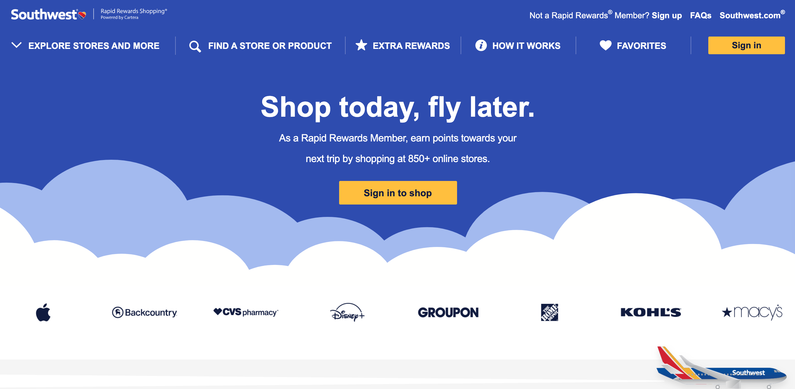 Southwest shopping portal