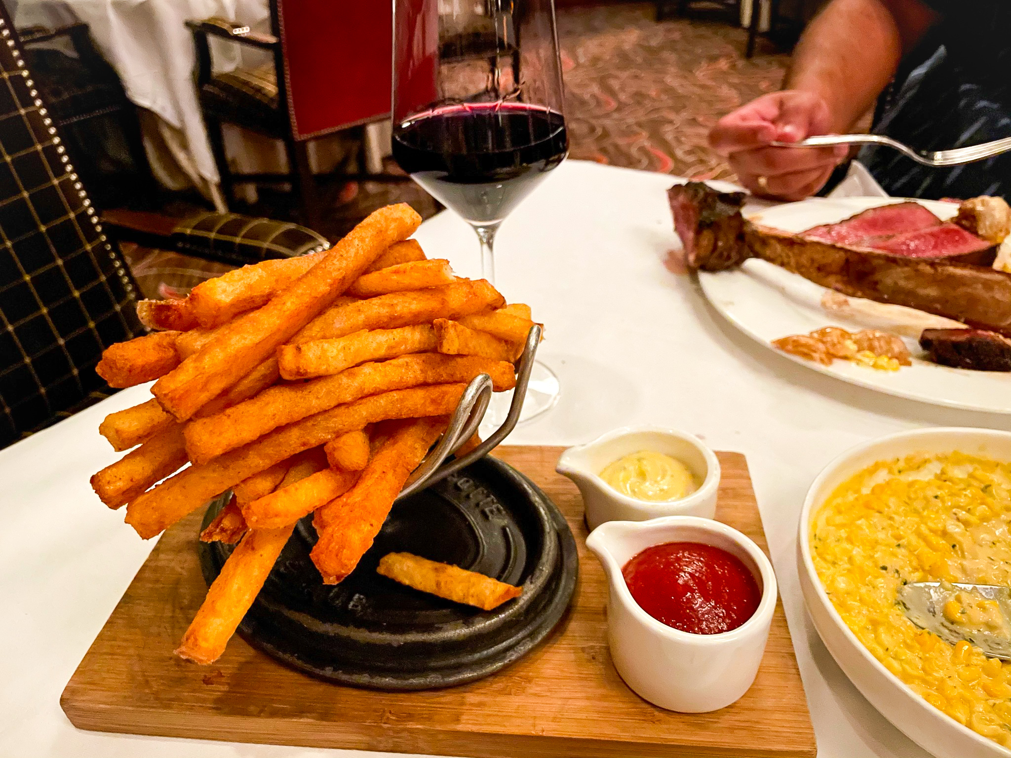 Waldorf Astoria Orlando Bull and Bear duck fat fries