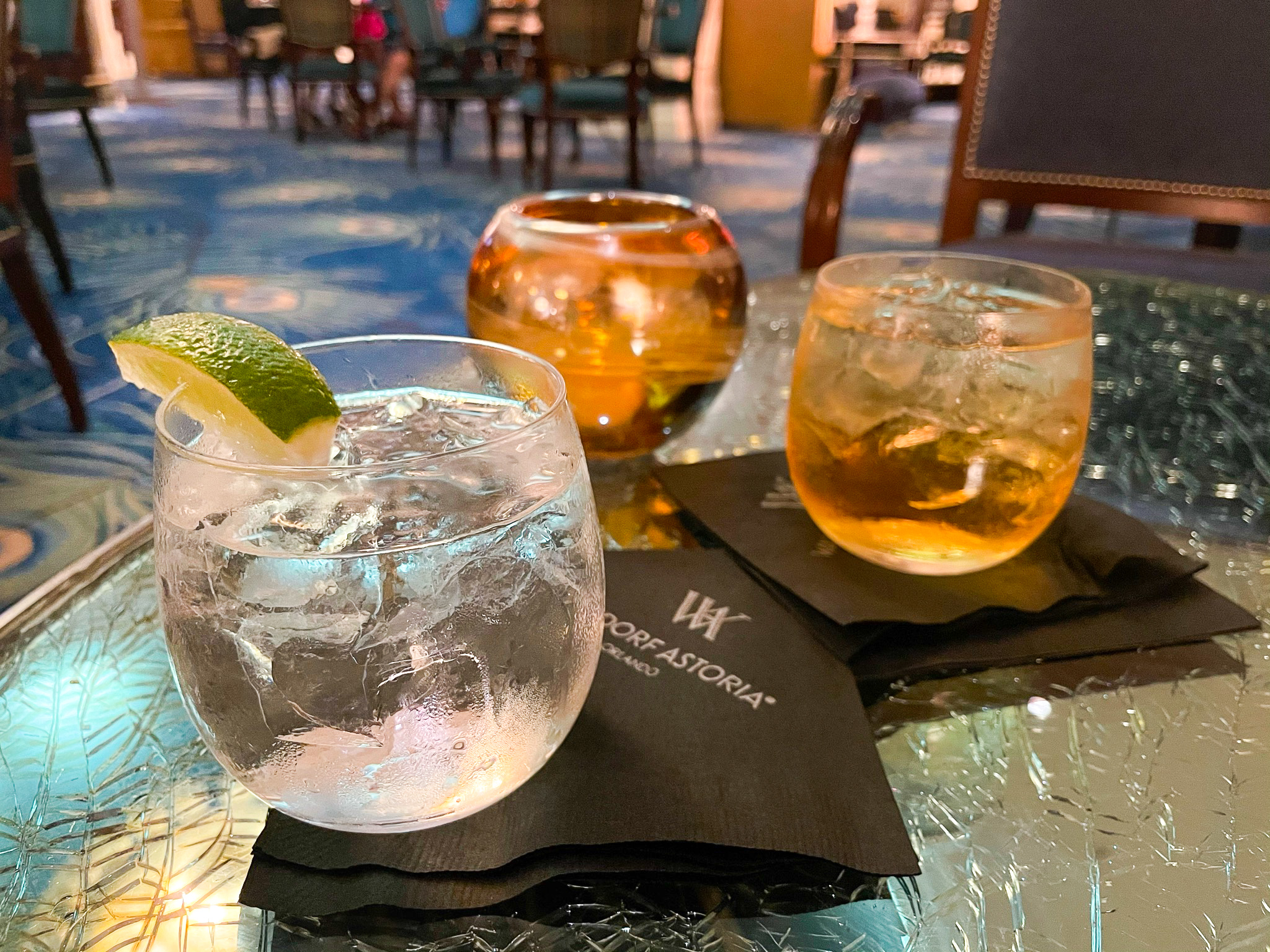 Waldorf Astoria Orlando Peacock Alley cocktails