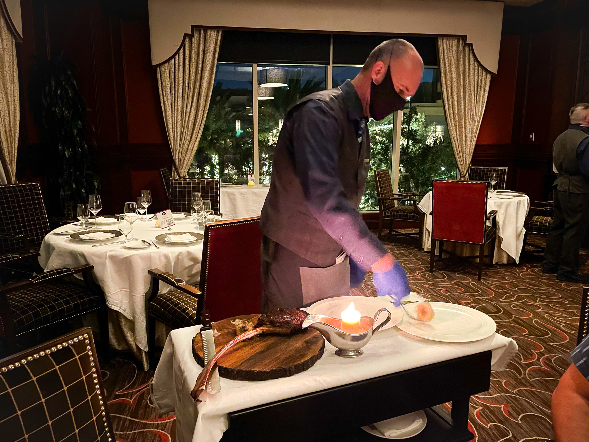 Waldorf Astoria Orlando Tableside Tommahawk steak