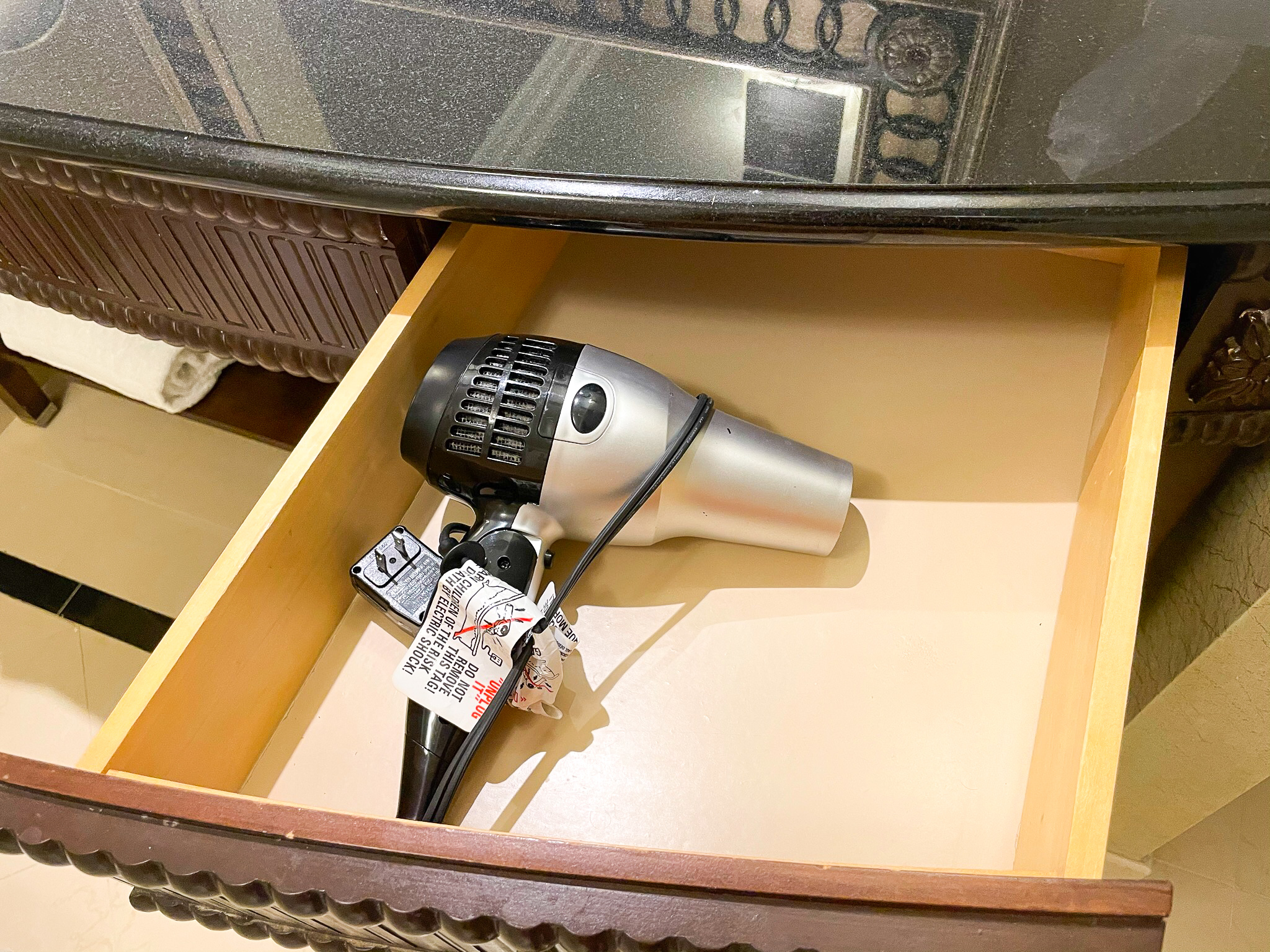Waldorf Astoria Orlando hair dryer