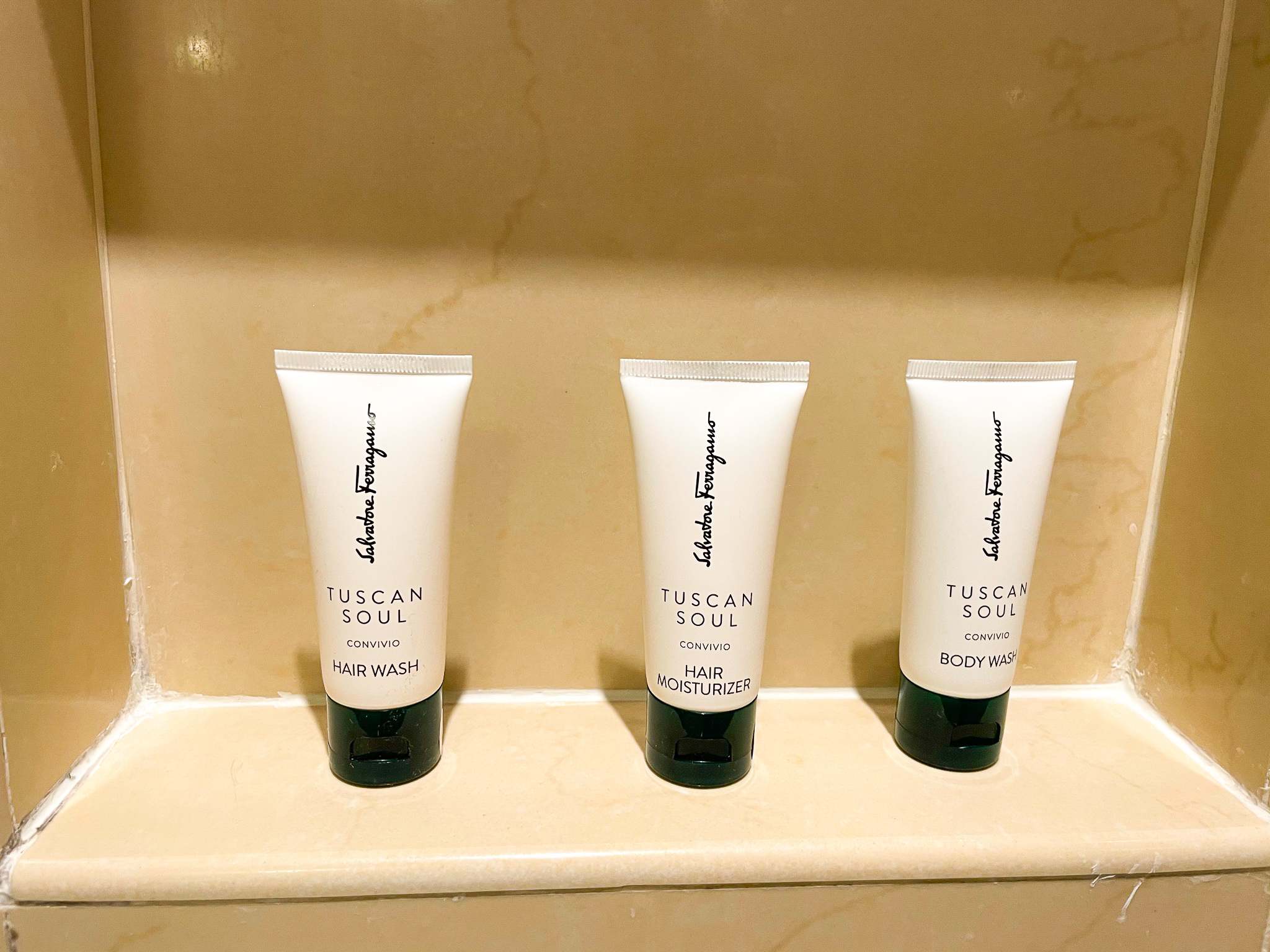 Waldorf Astoria Orlando shampoo Ferragamo