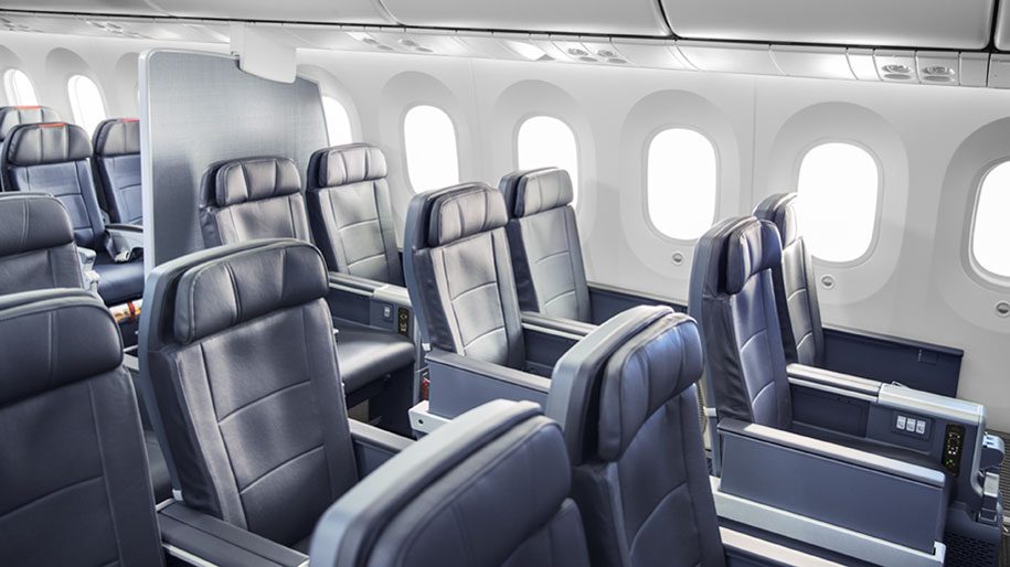 American Airlines recliner business class