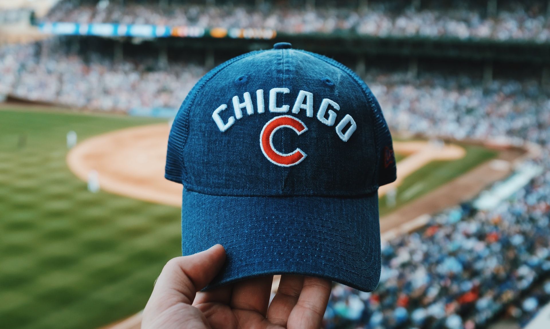 Chicago Cubs hat at Wrigley Field