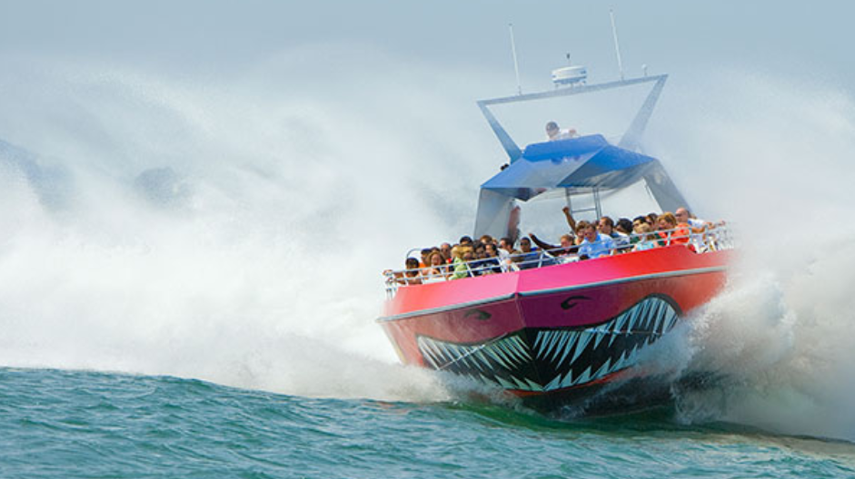 Codzilla speedboat in Boston harbor