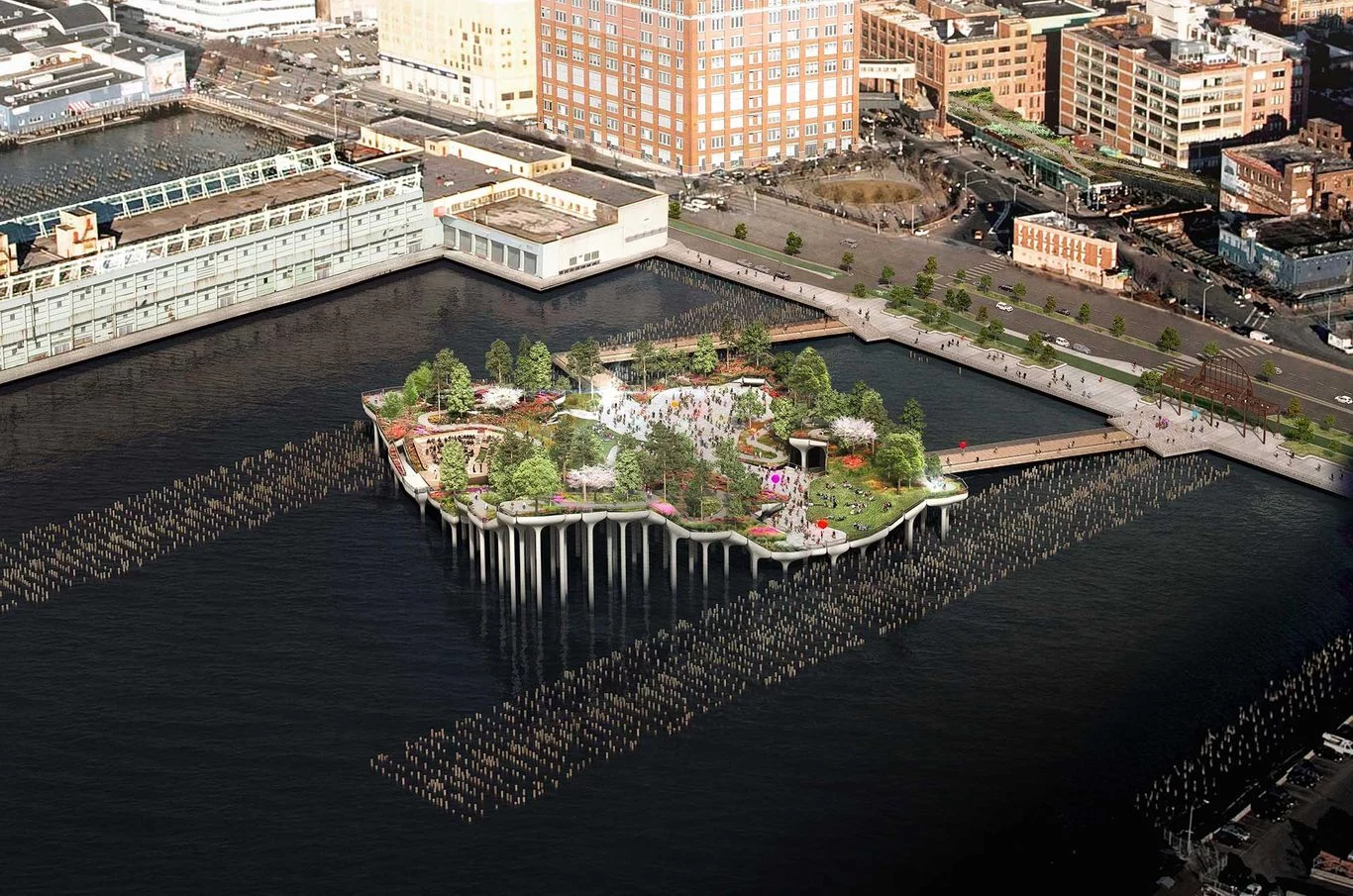 Little Island Pier 54 Hudson River New York