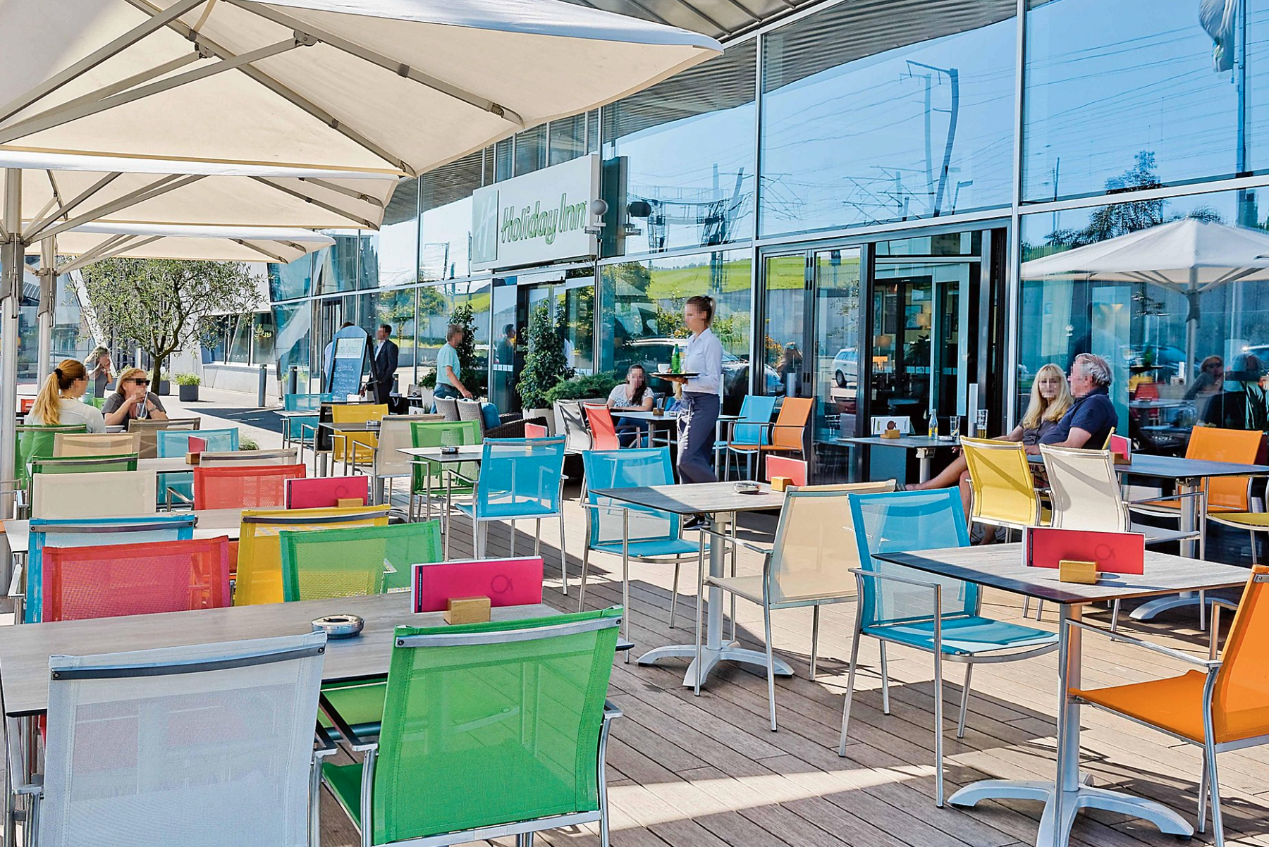Outdoor terrace at Holiday Inn Bern