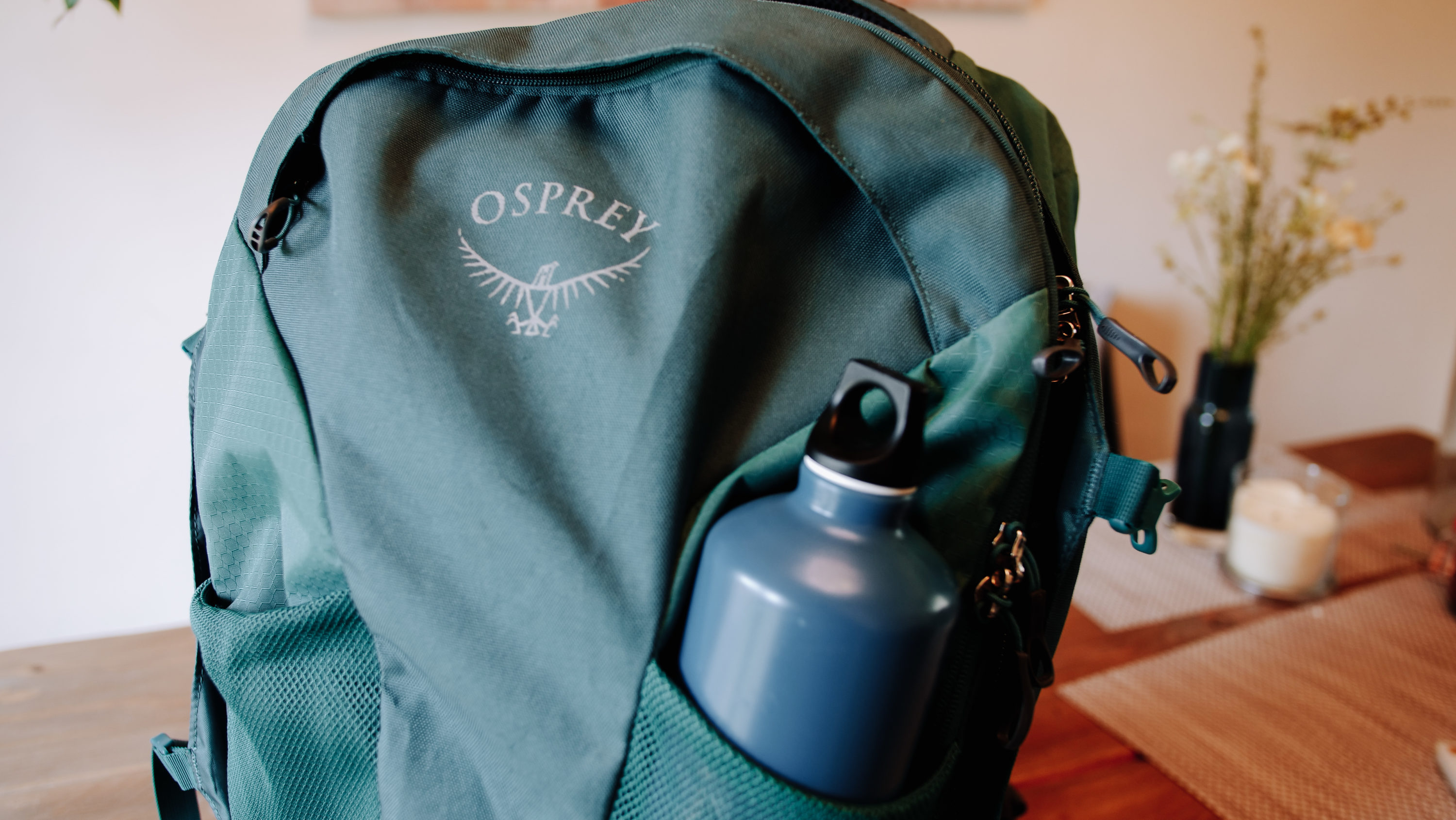 Osprey Backpack with bottle holder
