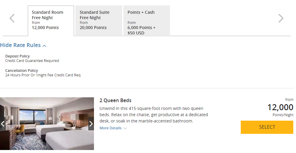 Hyatt Regency Orlando award rates