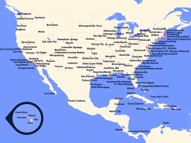 Southwest Route Map