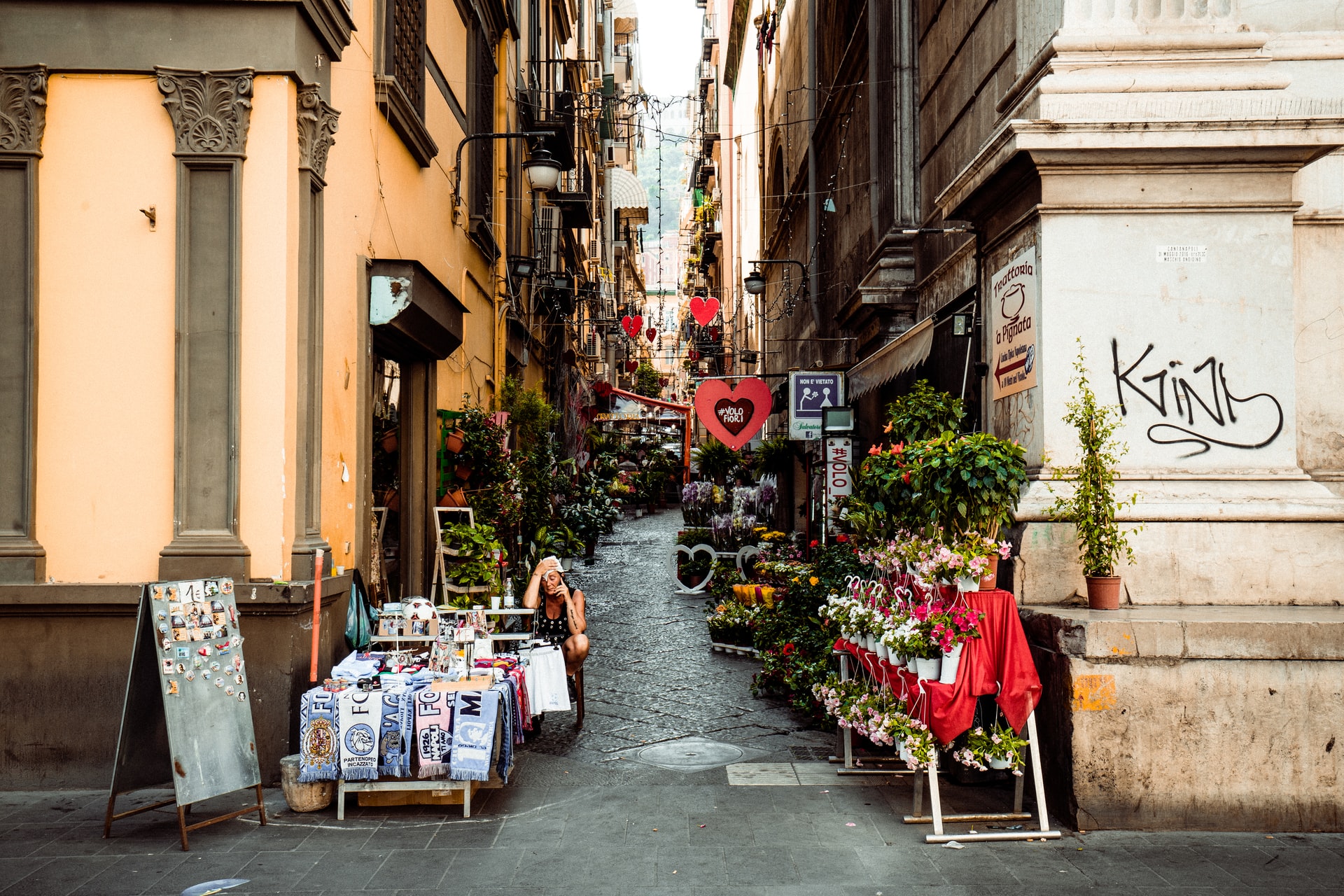 Streets of Naples Italy