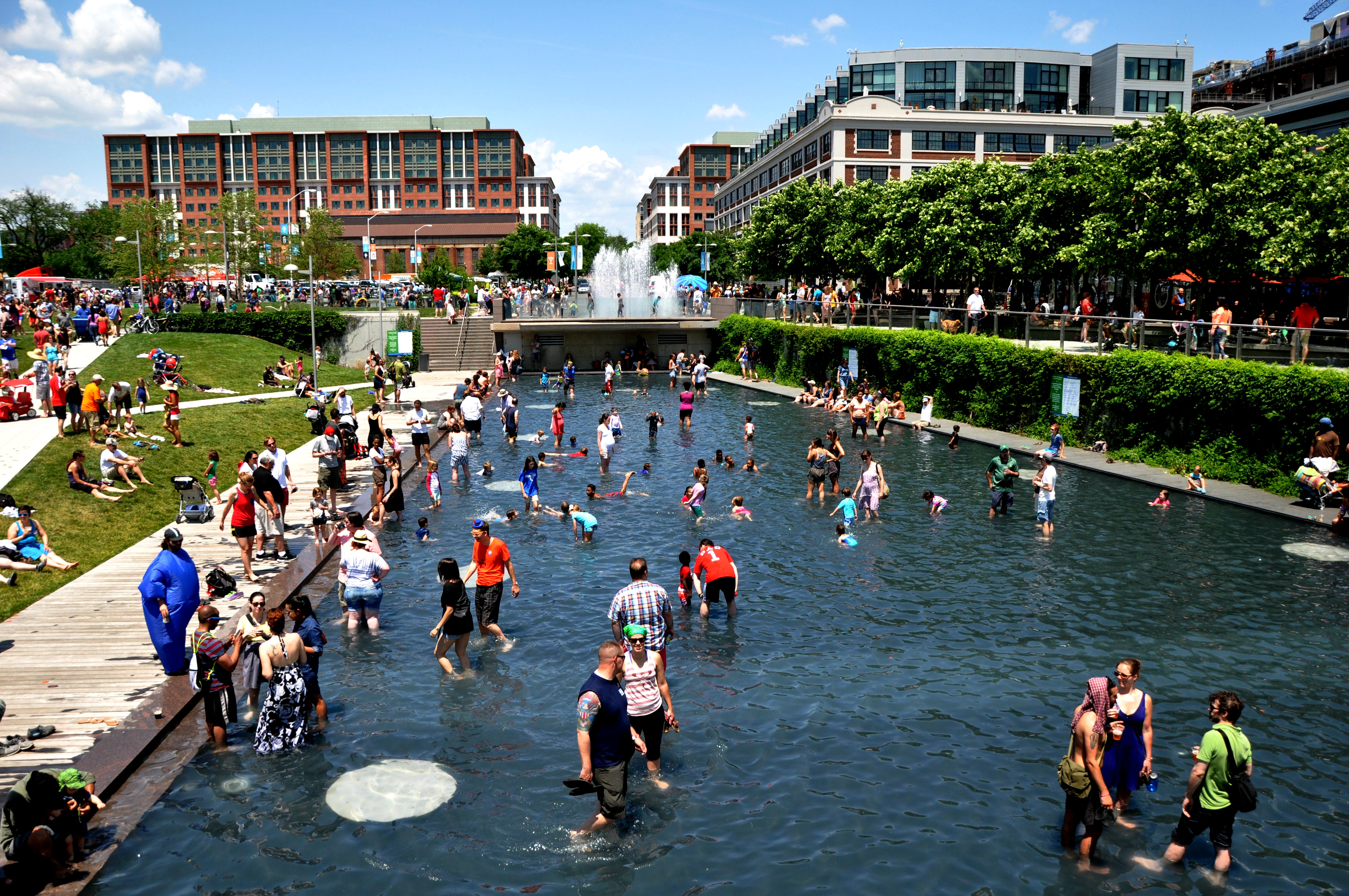 The Yards Park water feature Washington DC