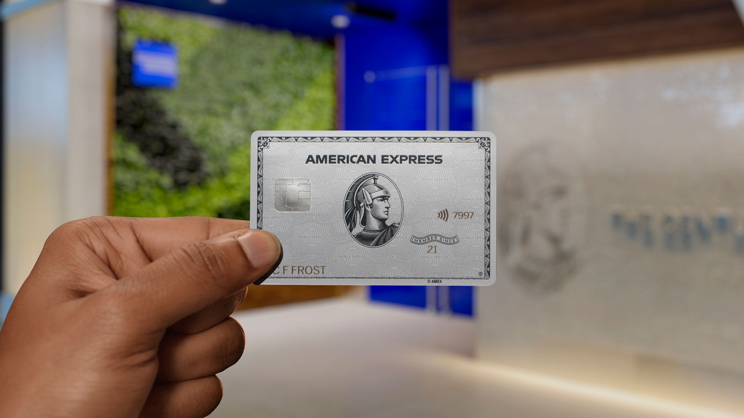 Amex Platinum card at Centurion Lounge