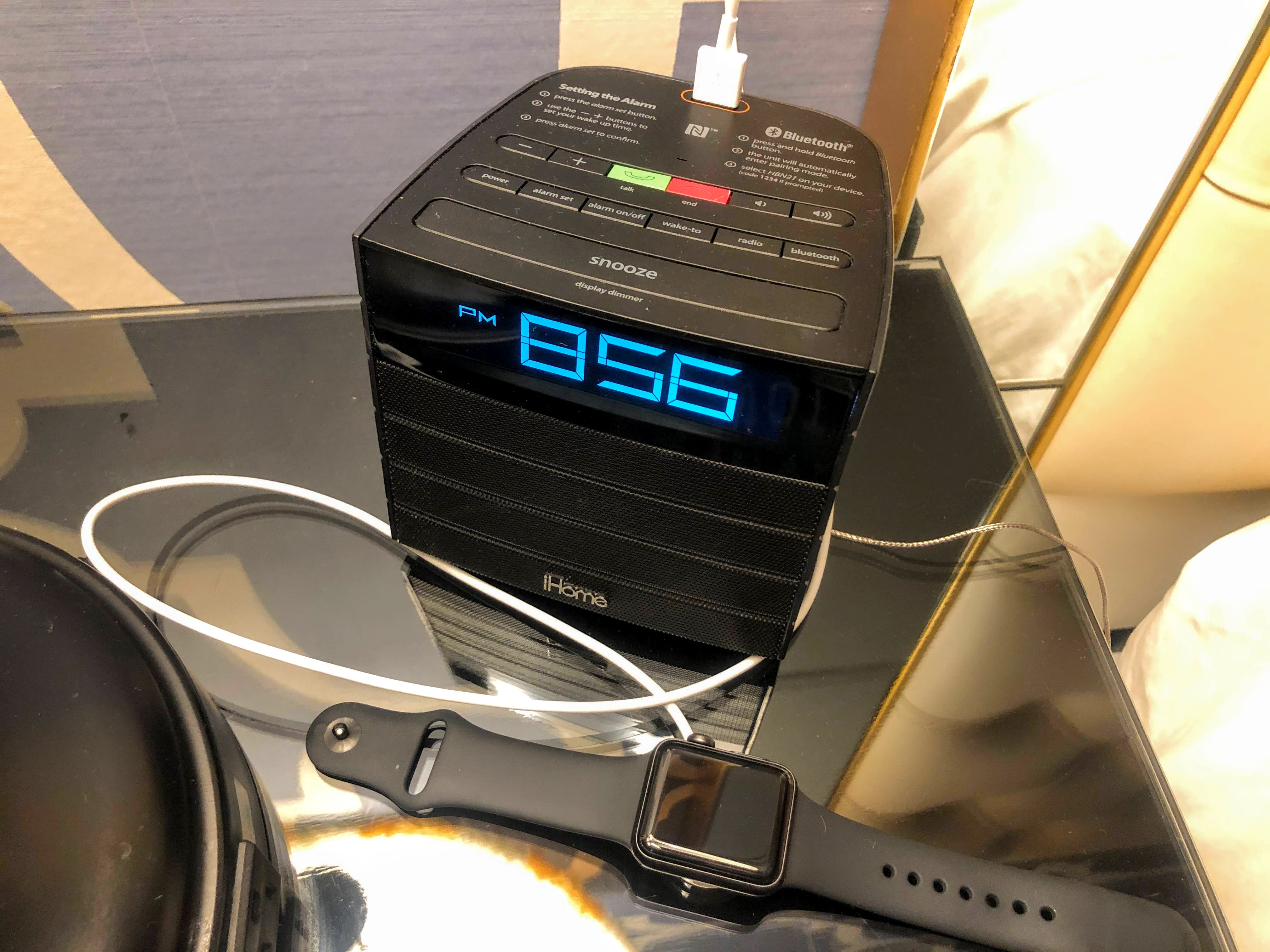Bedside table at Kimpton Monaco Philadelphia