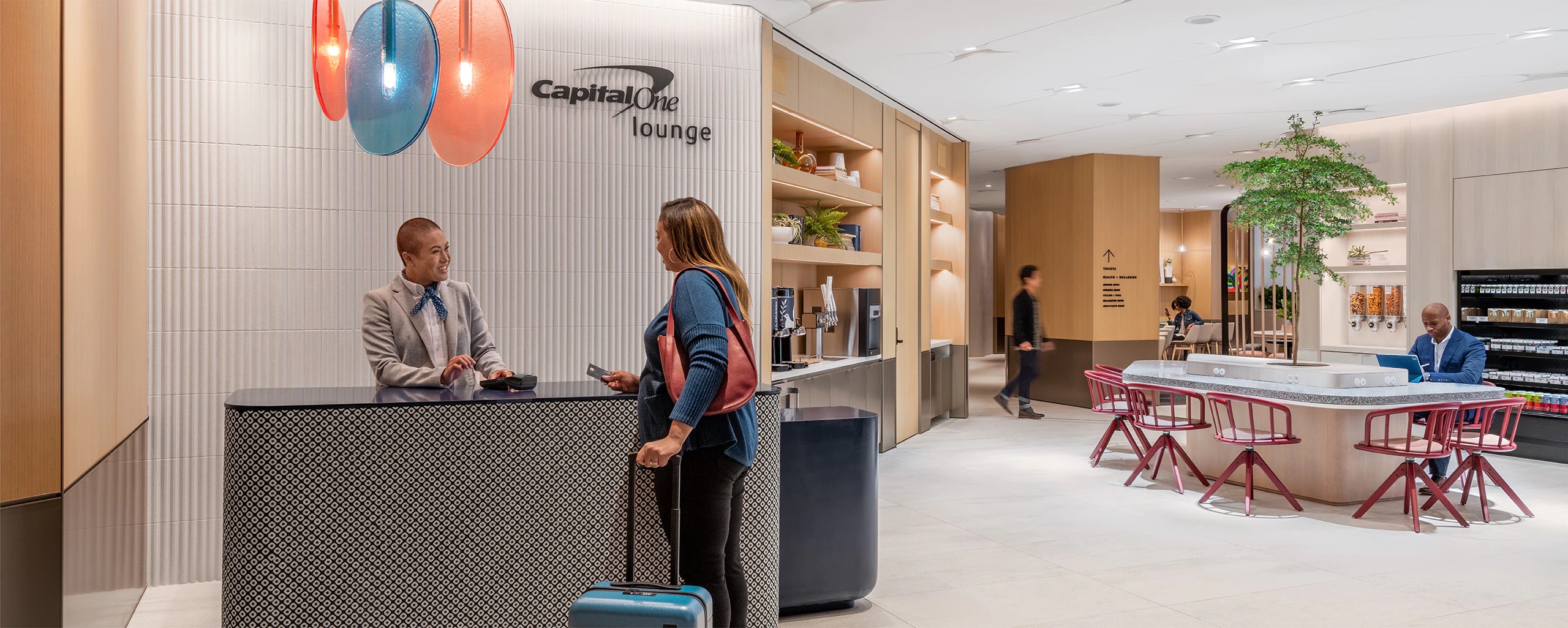 Capital One Lounge Dallas check in