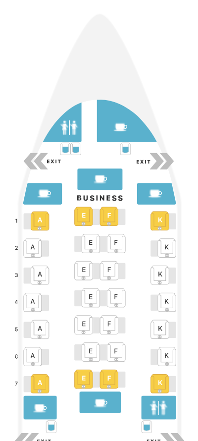 QF A330 J Seat Map
