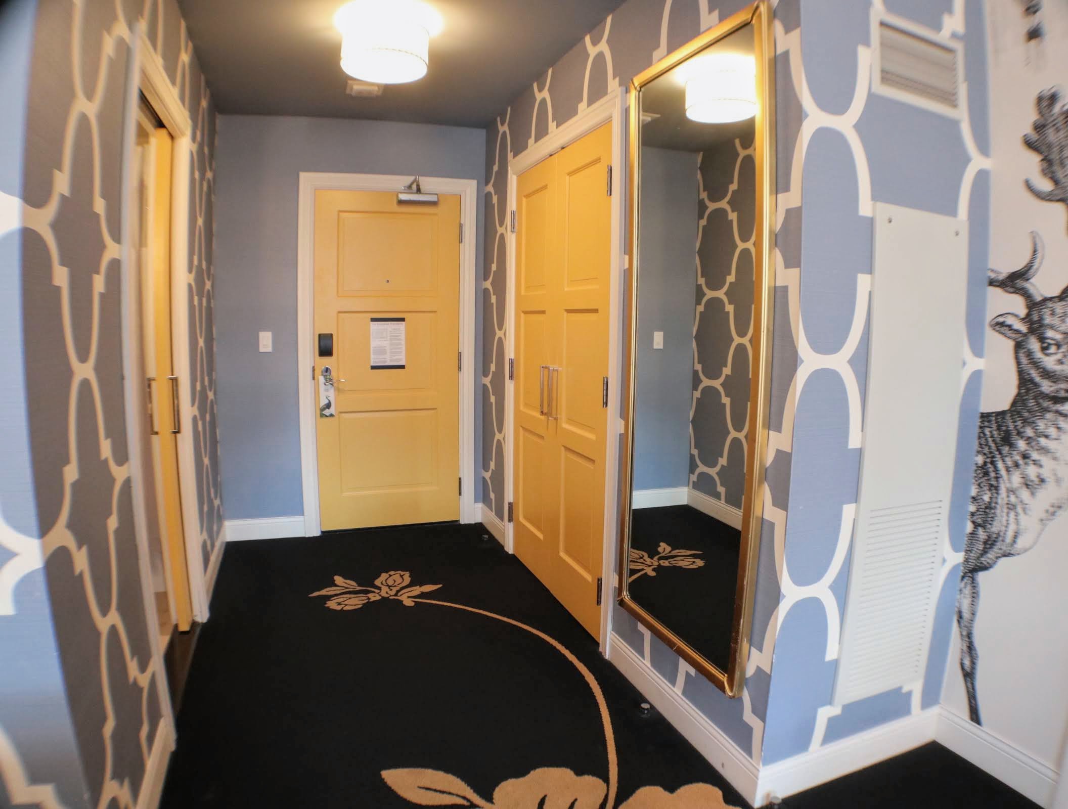 Yellow doors at Kimpton Monaco Philadelphia