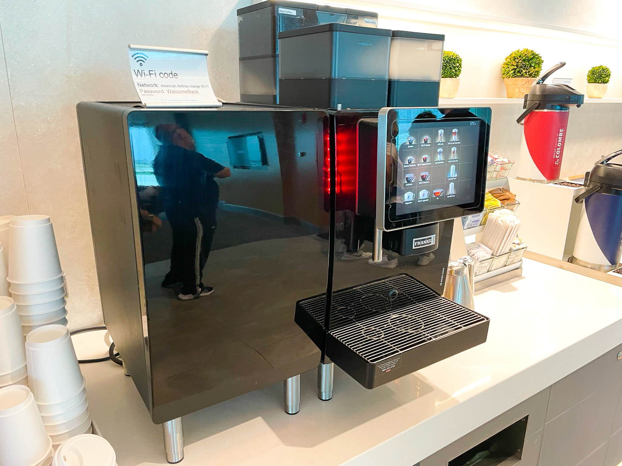 Admirals Club Miami International Airport Coffee Machine