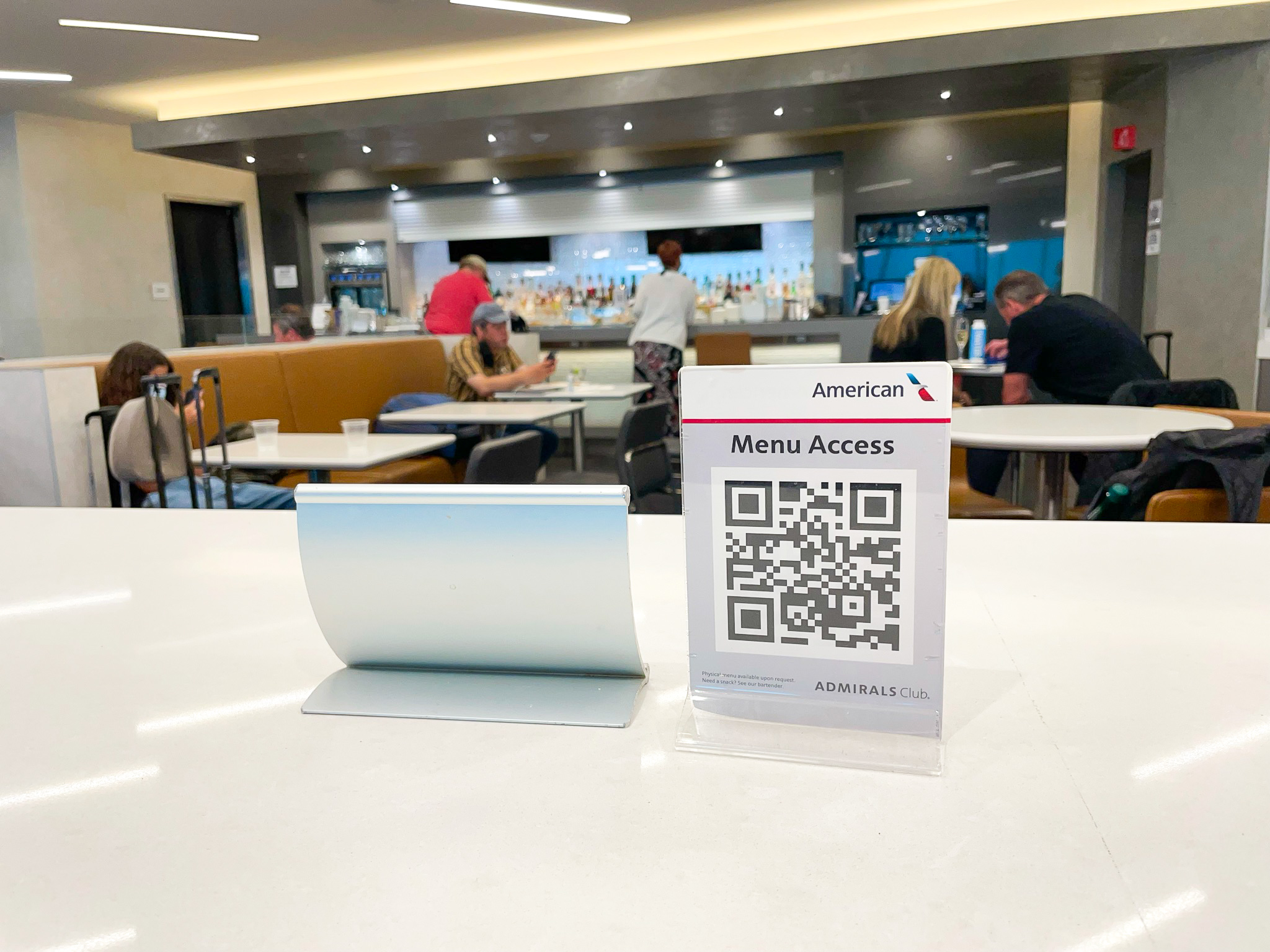 Admirals Club Miami International Airport Digital Menu