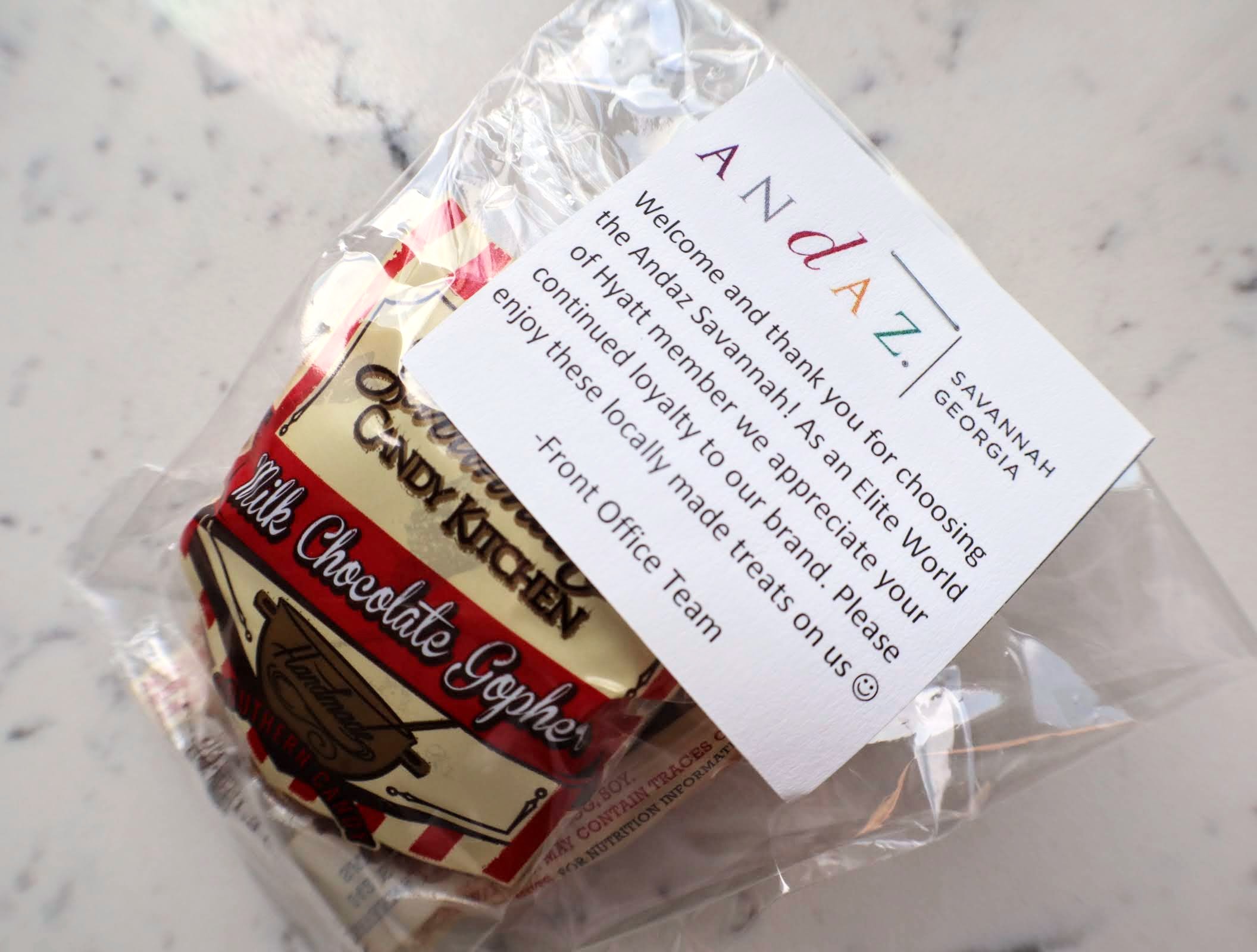 Elite welcome gift at Andaz Savannah