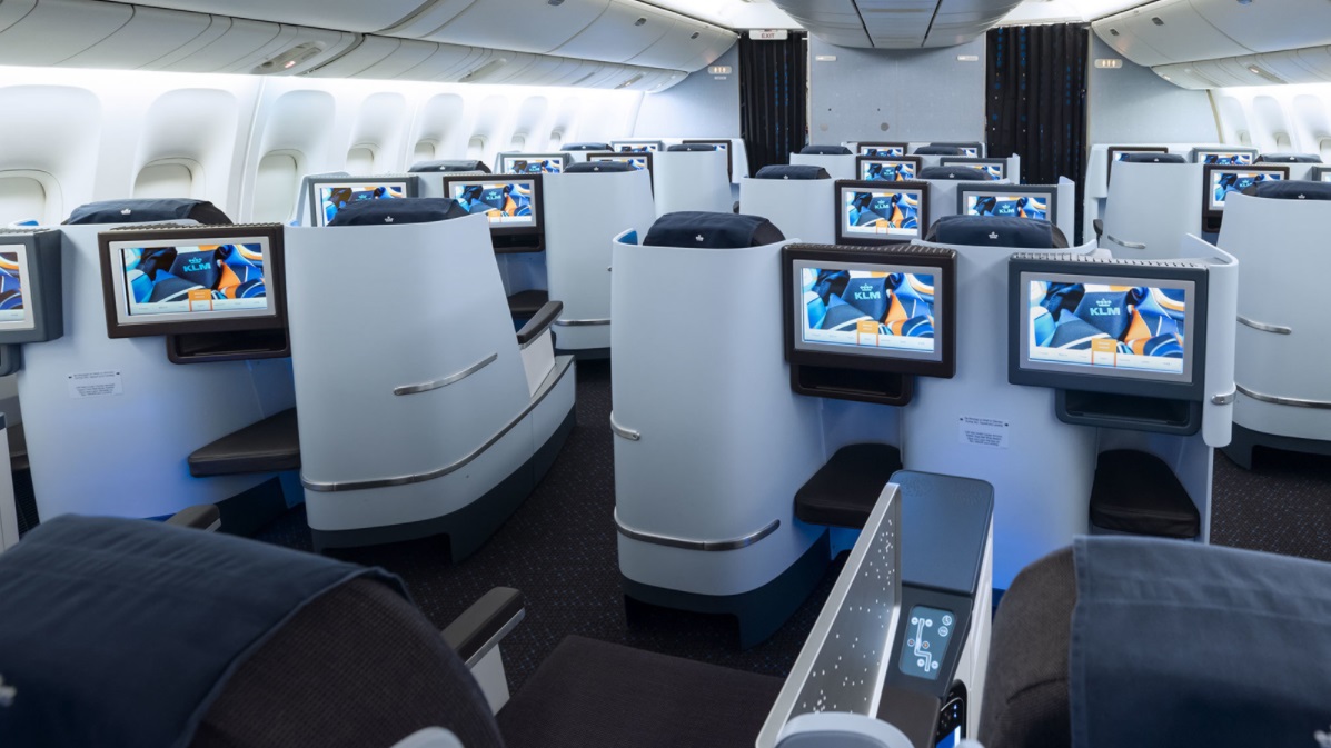 KLM World Business Class IFE view