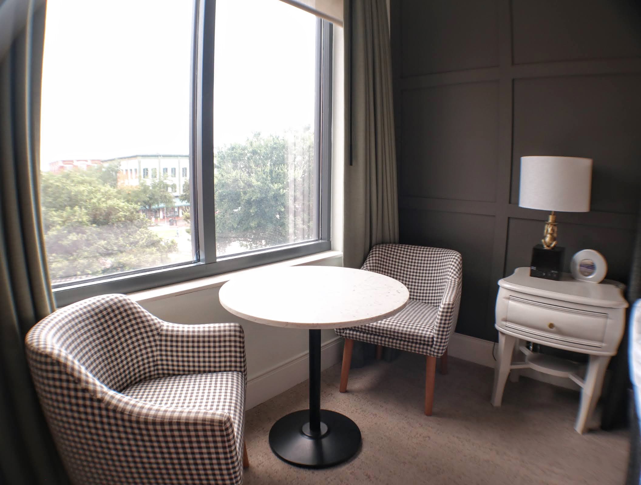 Sitting area in 1 king bed room at Andaz Savannah
