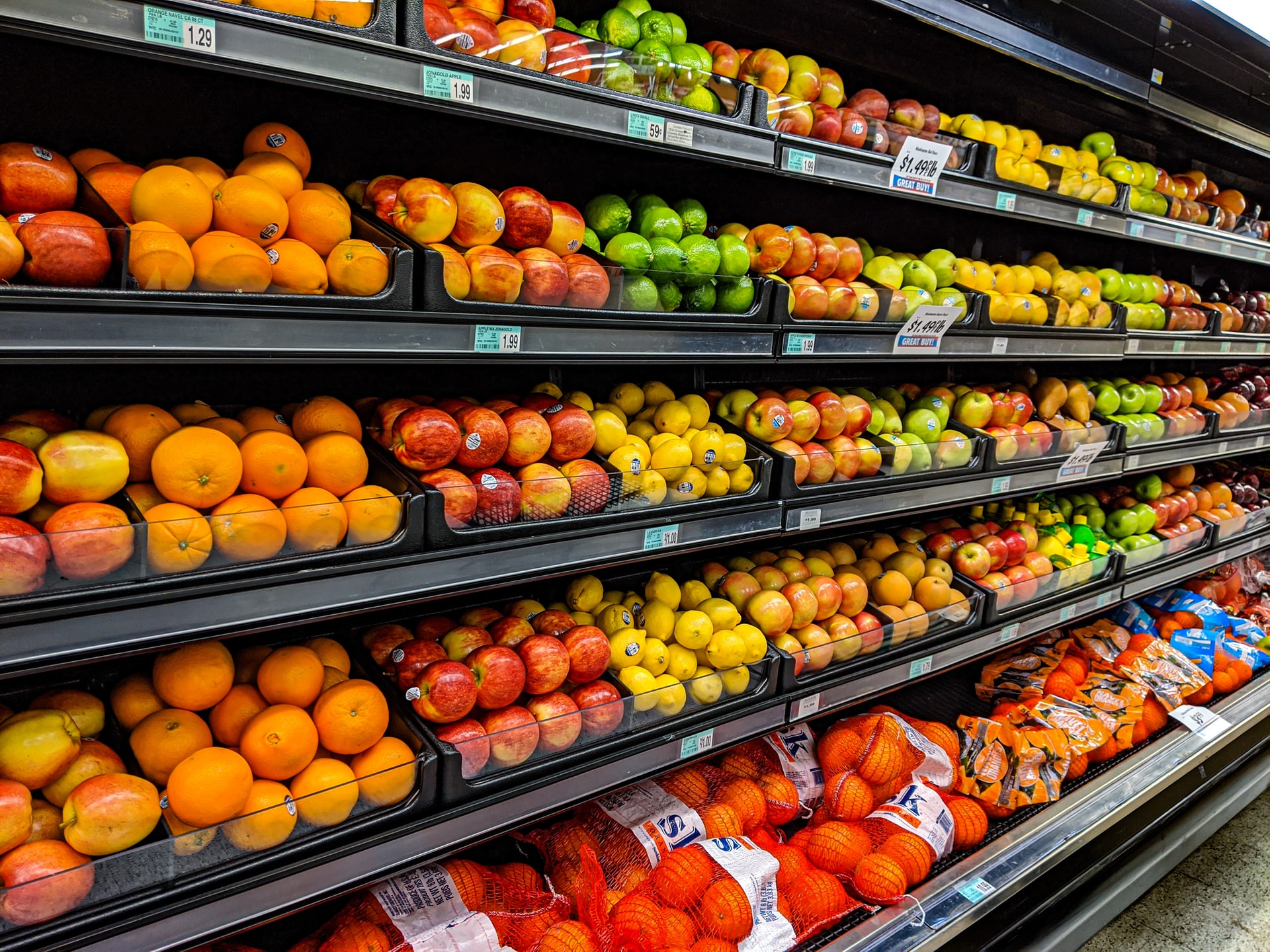 Fruits in a supermarke Fruit in a supermarket