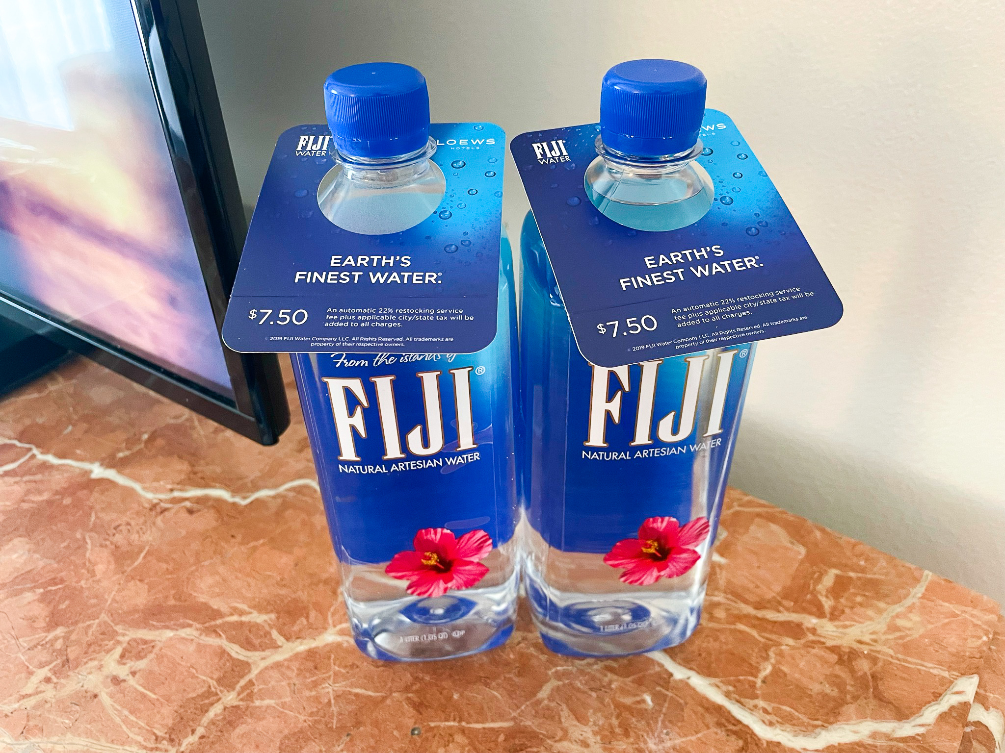 Loews Portofino Bay Orlando Fiji water