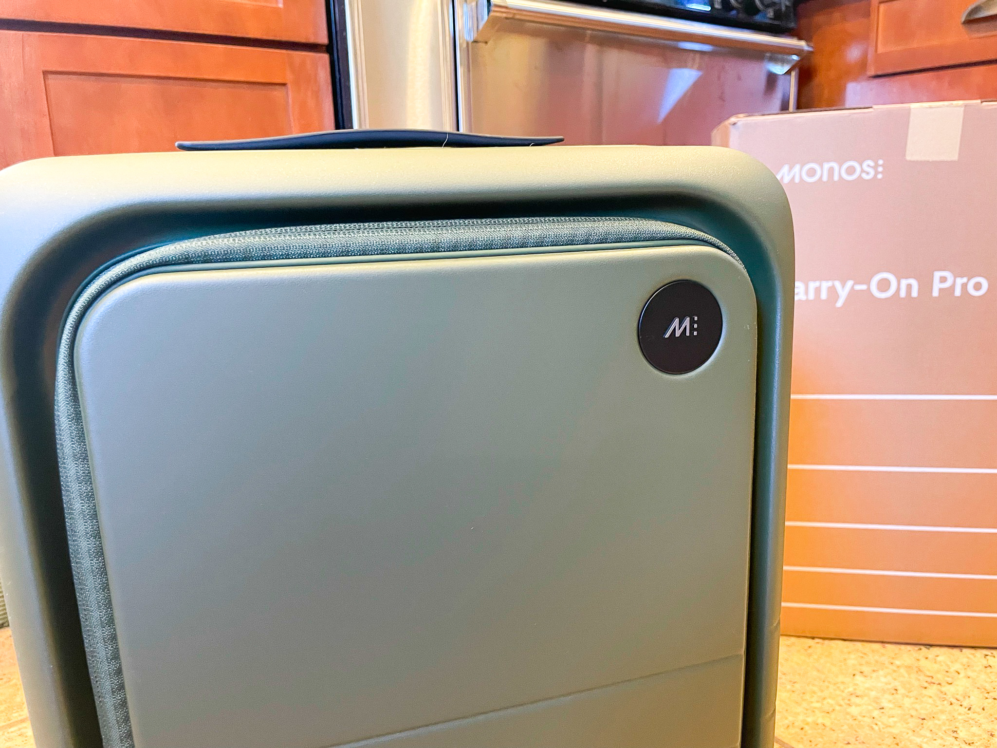Olive Green Monos Luggage Carry On