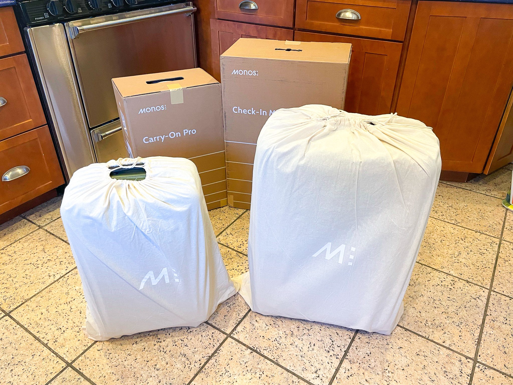 Olive Green Monos Luggage covers