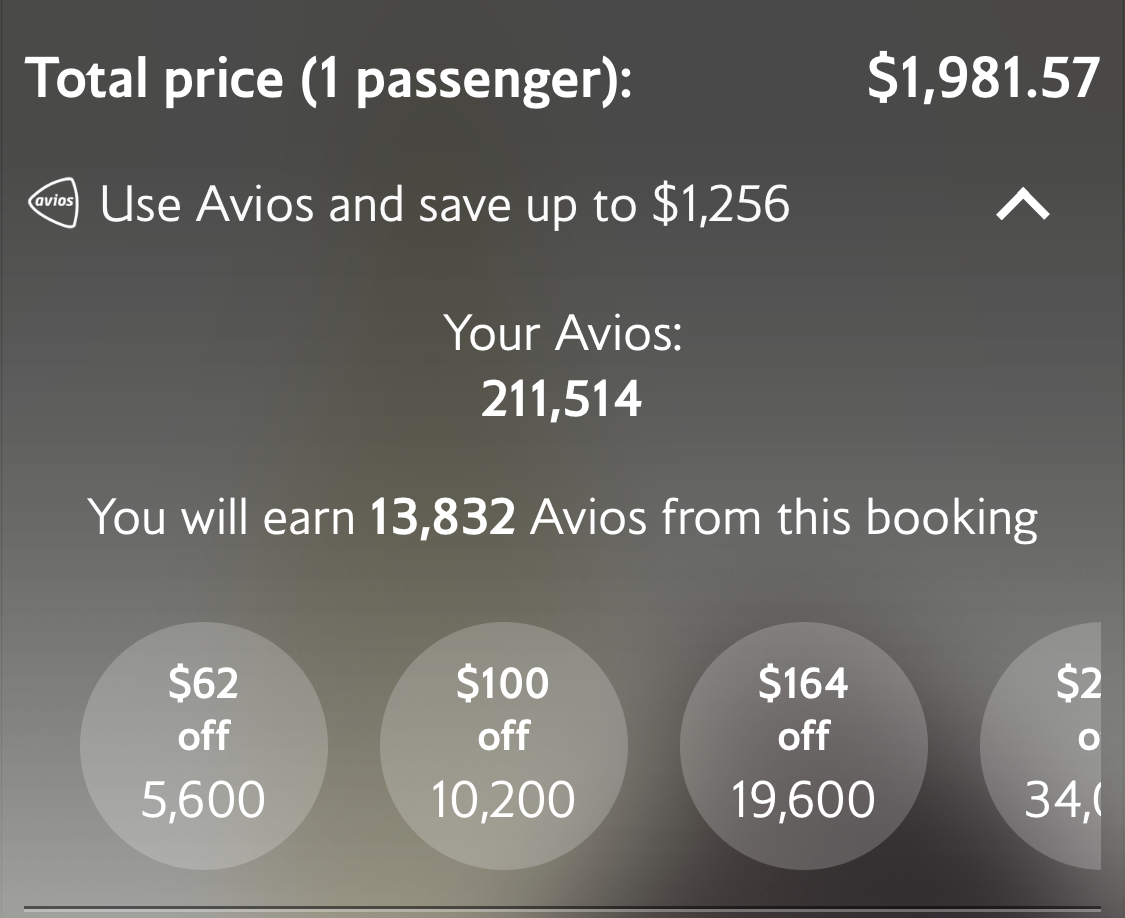 Avios information Avios information