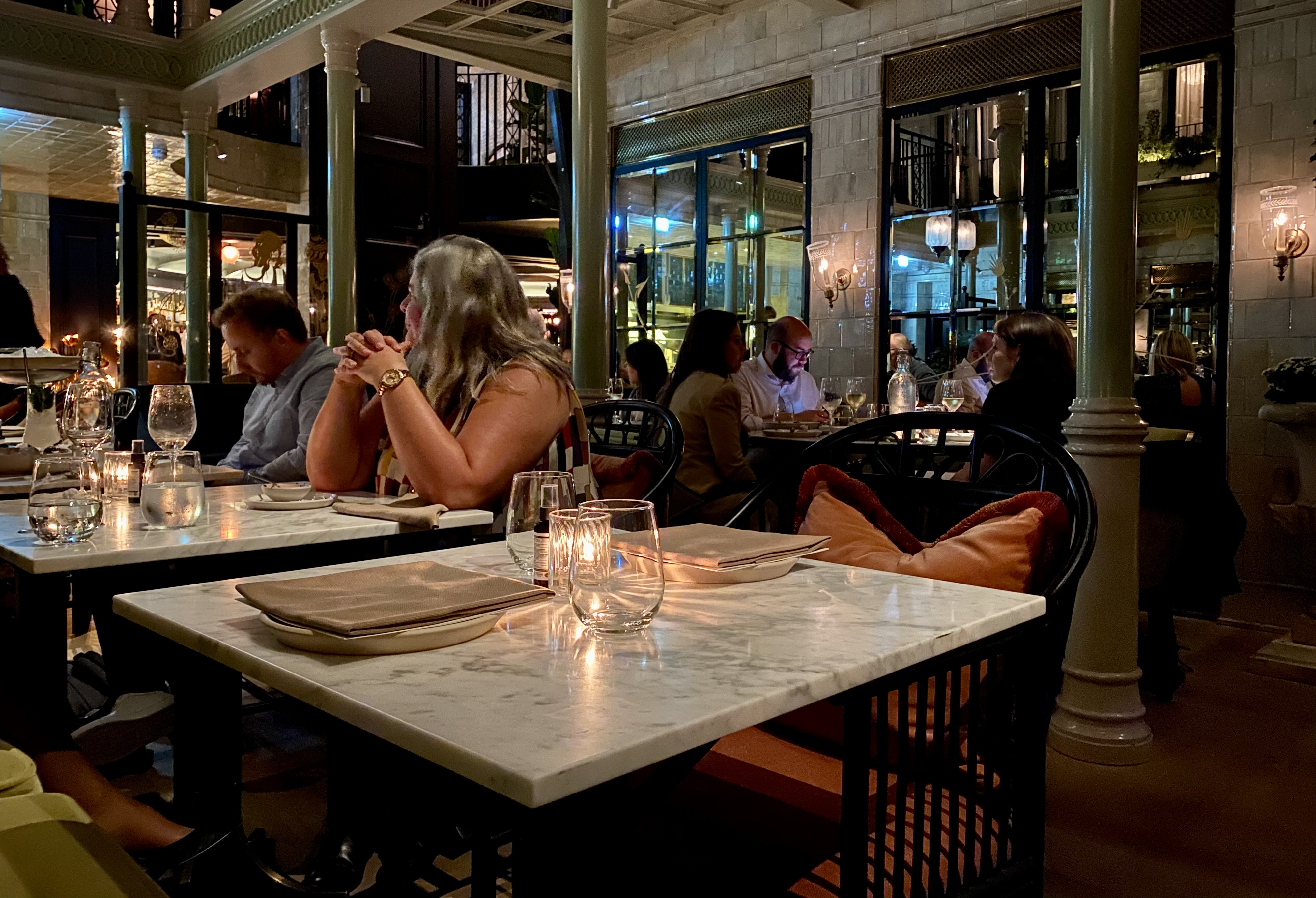 Seated at the The NoMad London restaurant