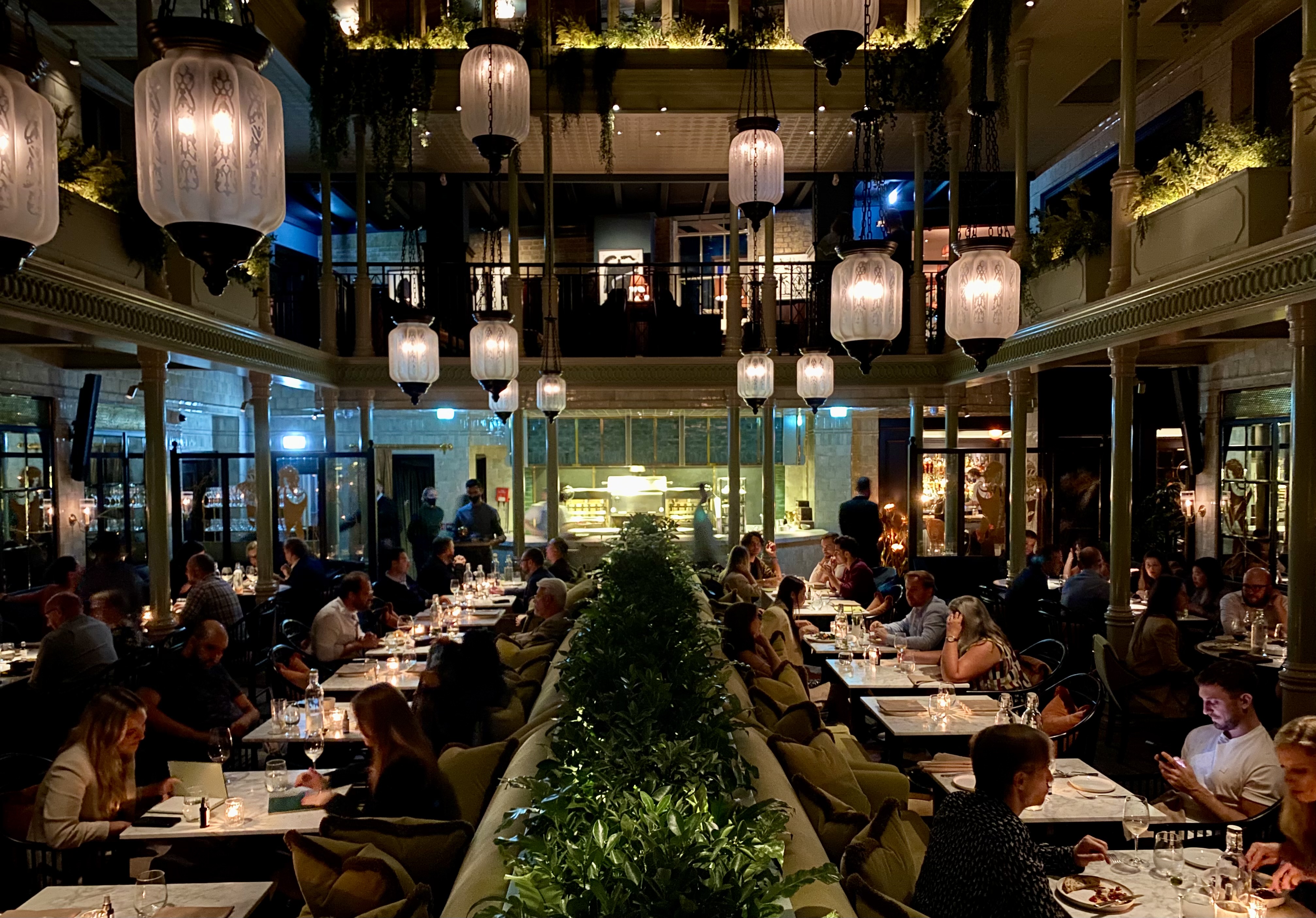 The NoMad London The Atrium by night