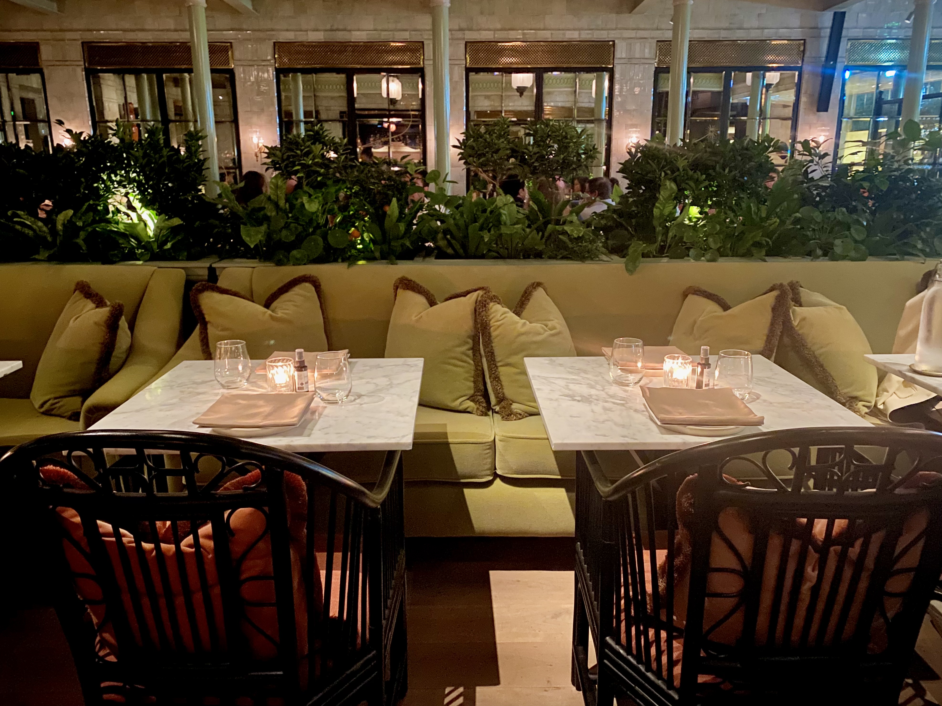 Dinner set up at the NoMad London