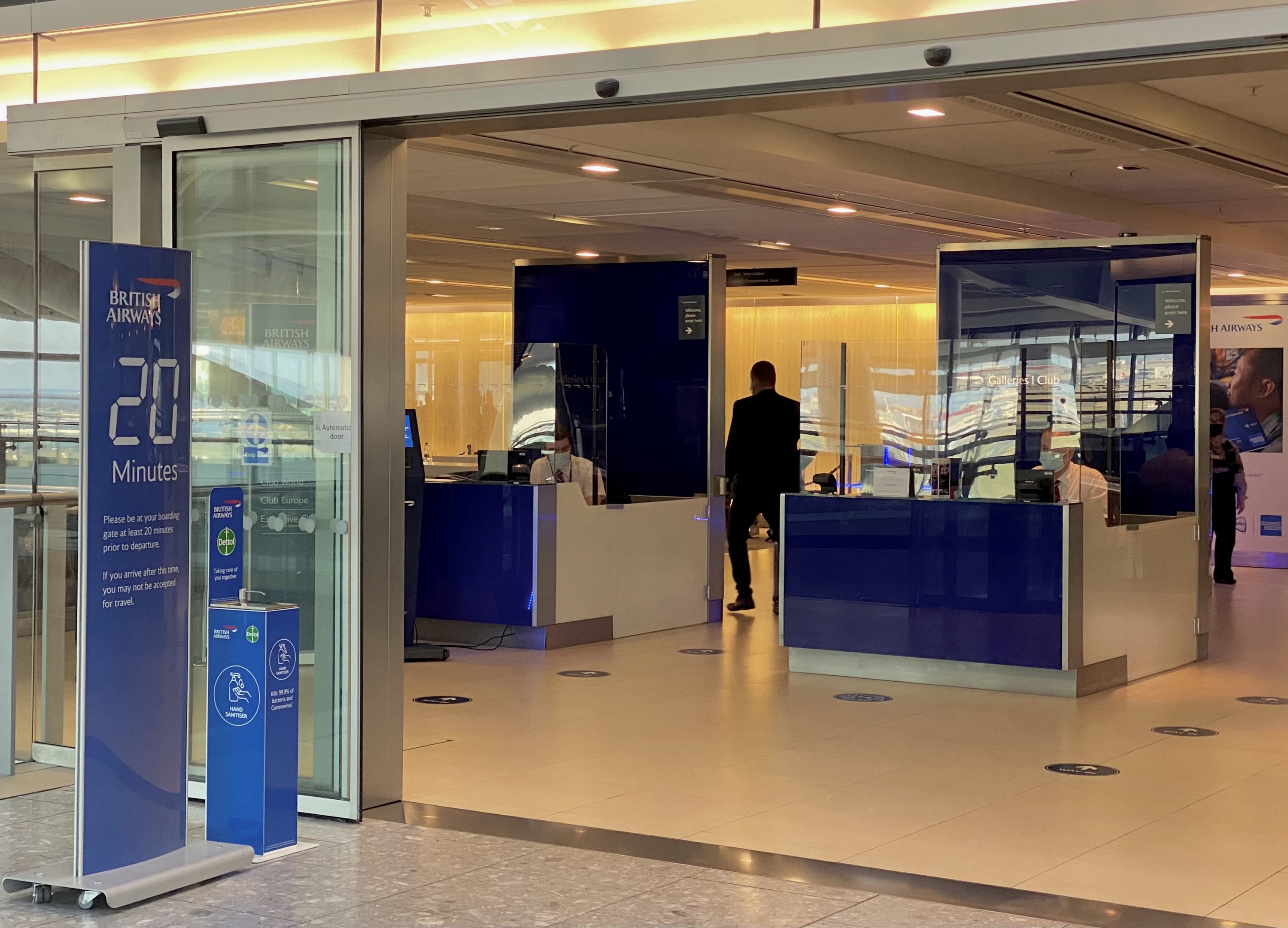 The entrance to British Airways Galleries South Lounge 