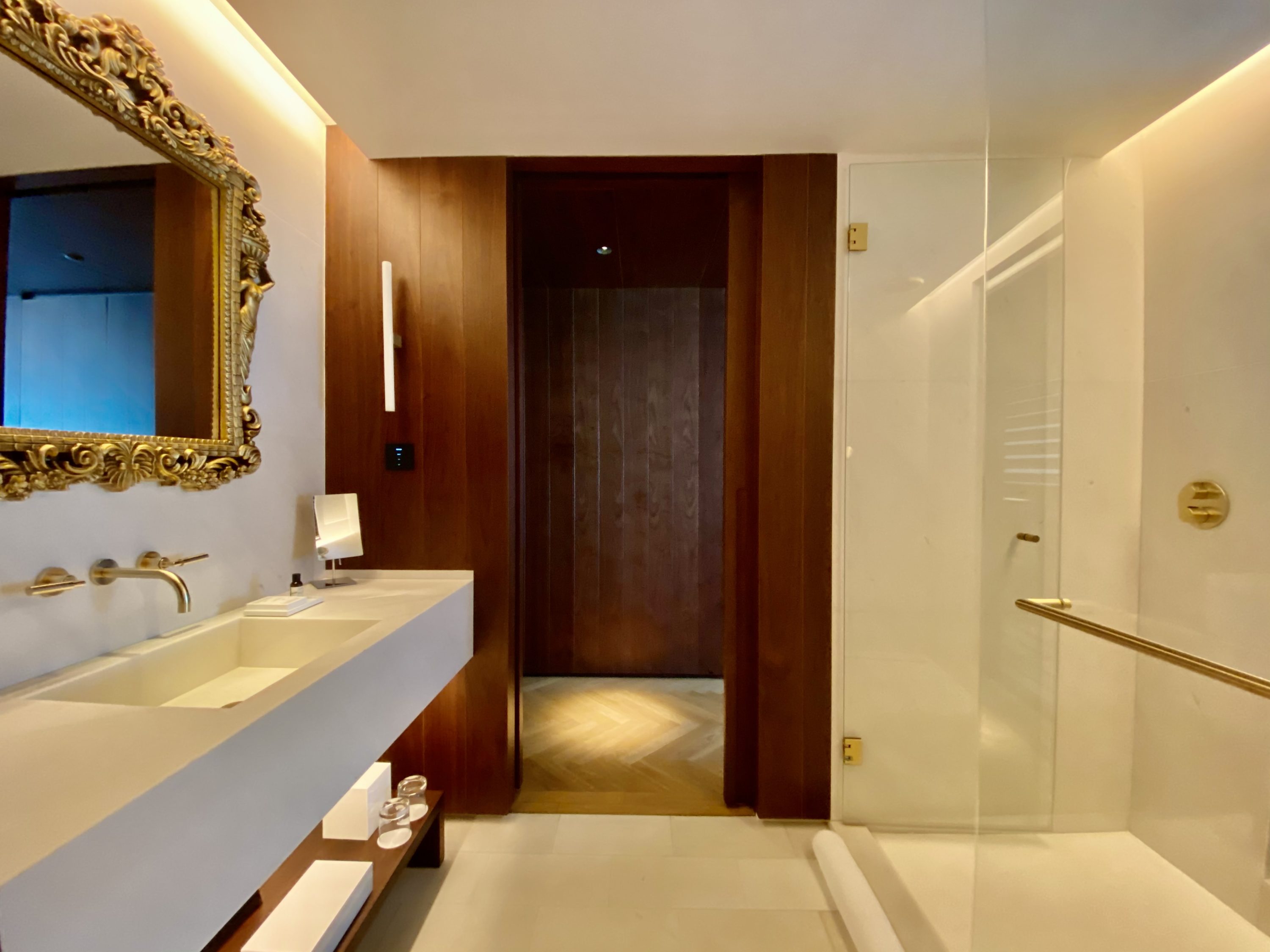 The Barcelona EDITION Deluxe Room bathroom