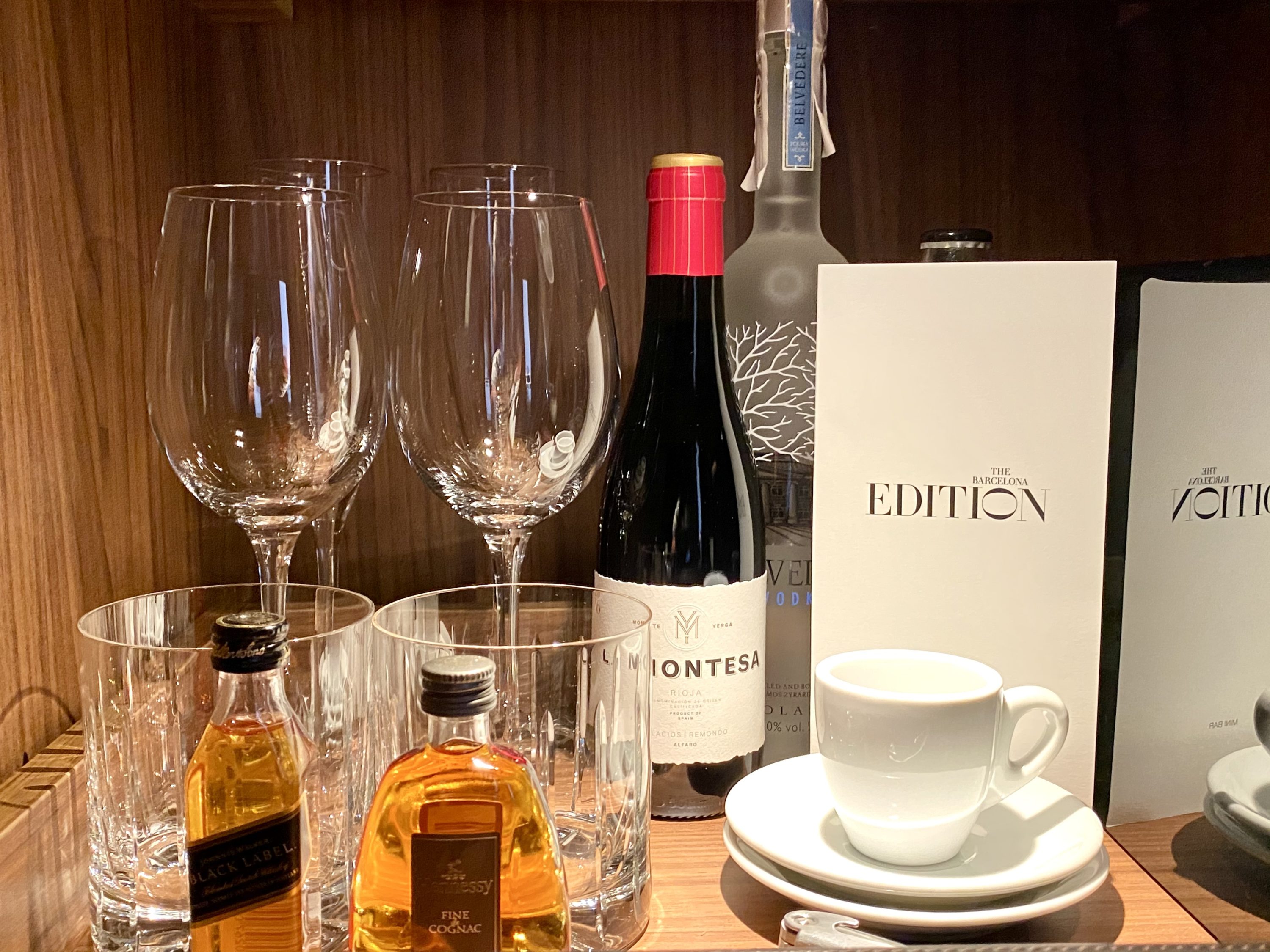 The Barcelona EDITION Deluxe Room 805 minibar