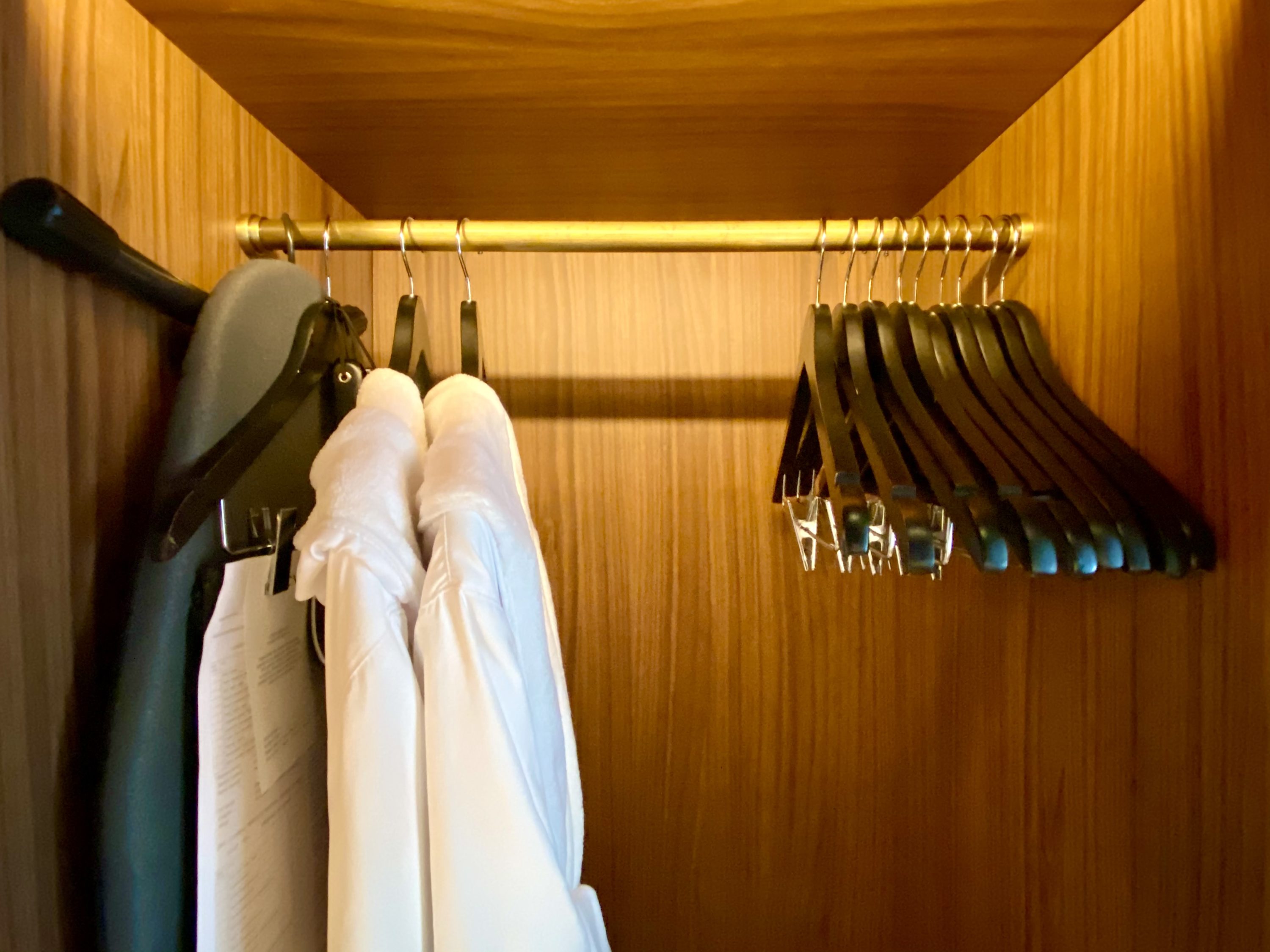 The Barcelona EDITION Deluxe Room 805 wardrobe.