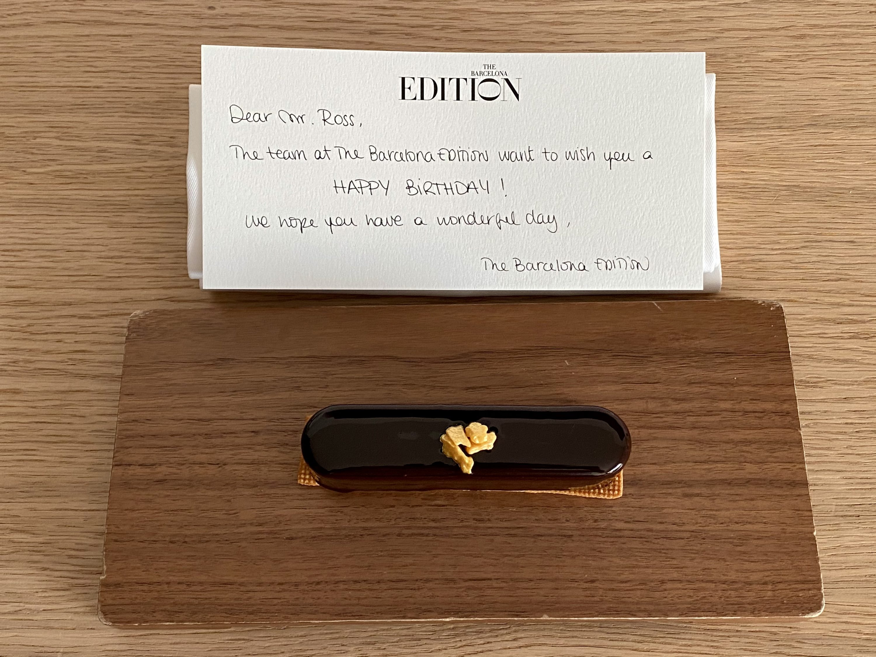 The Barcelona EDITION birthday treat
