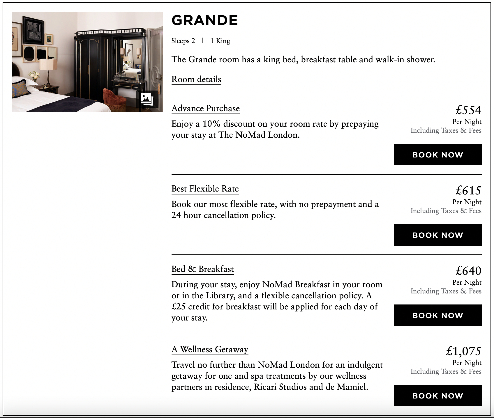 NoMad Grande Room Rate
