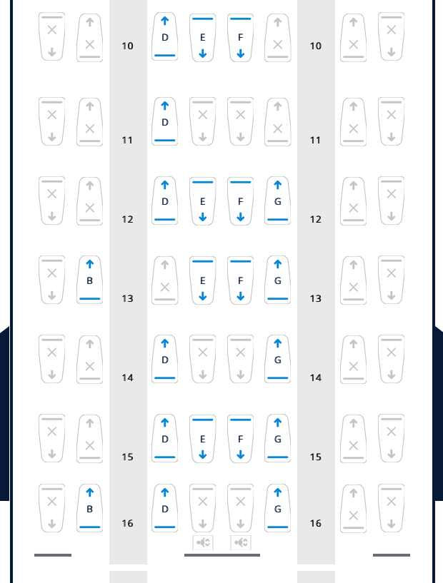 BA Club World seat map onboard a Boeing 777