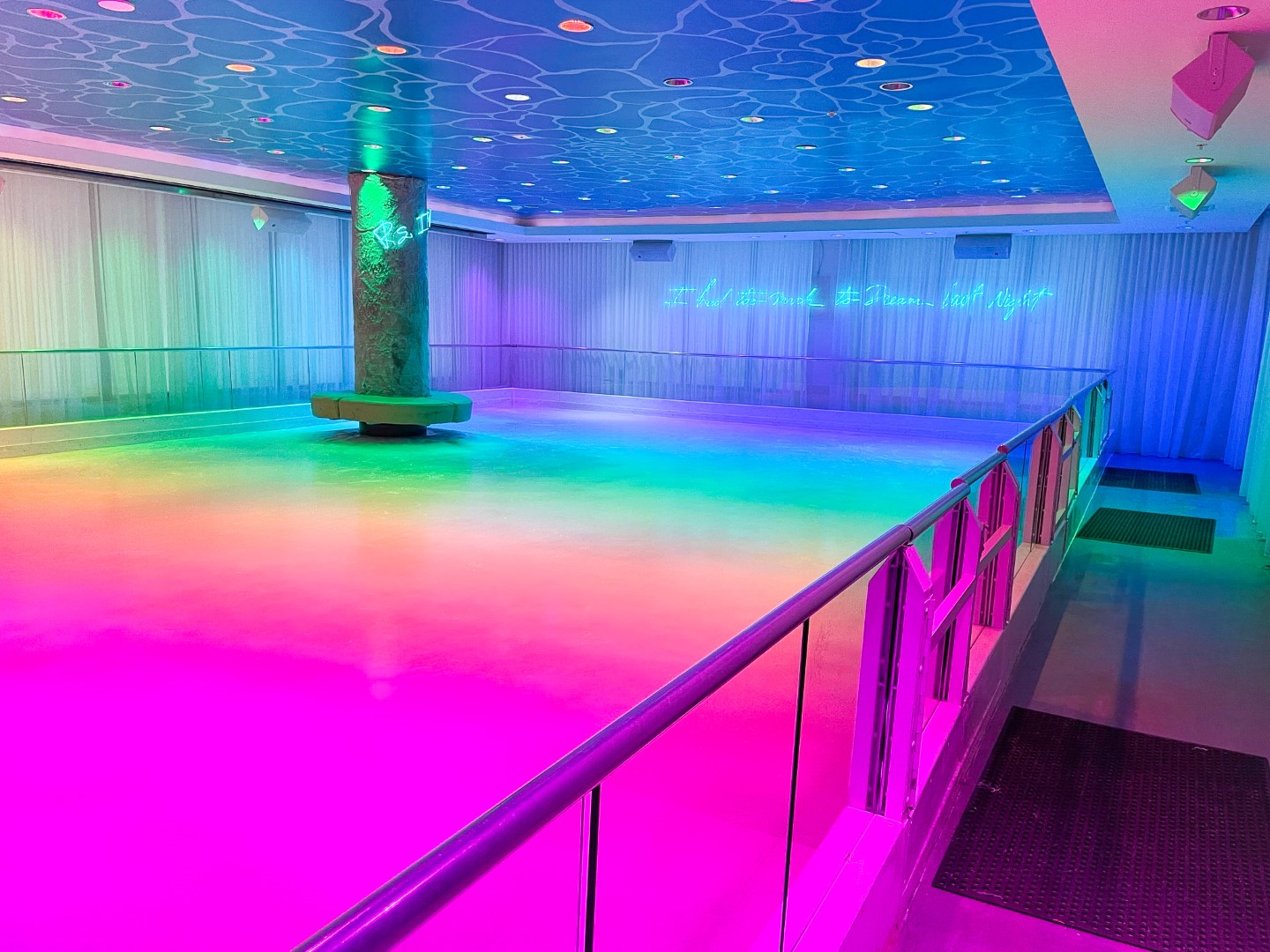The Miami Beach EDITION Basement Ice Skating rink 