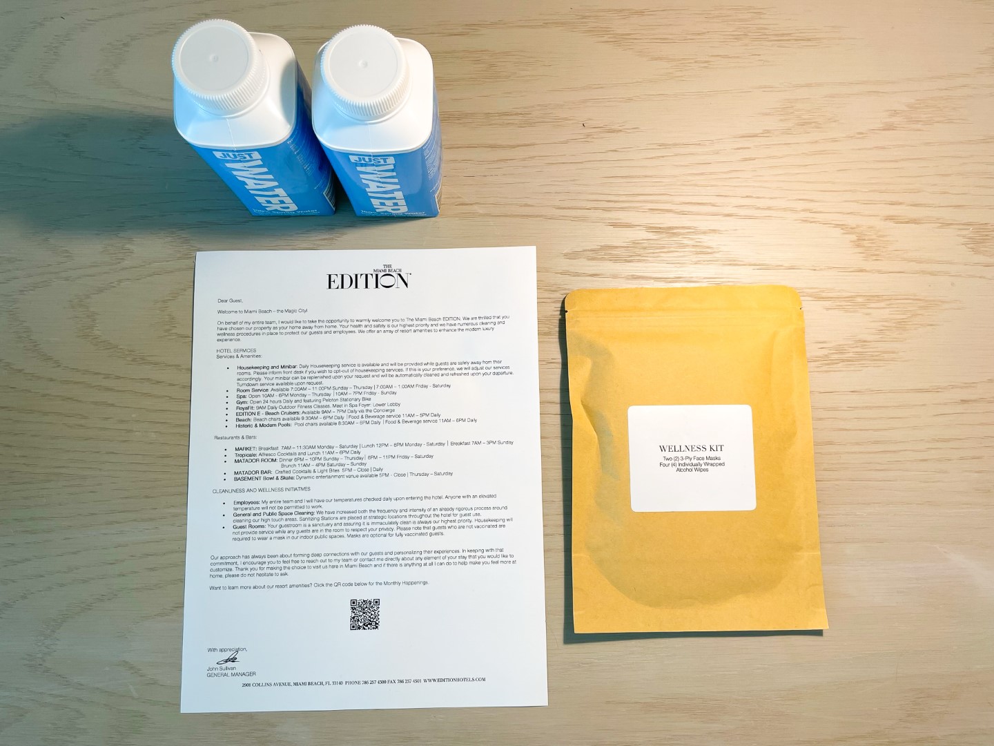 The Miami Beach EDITION Wellness Kit 