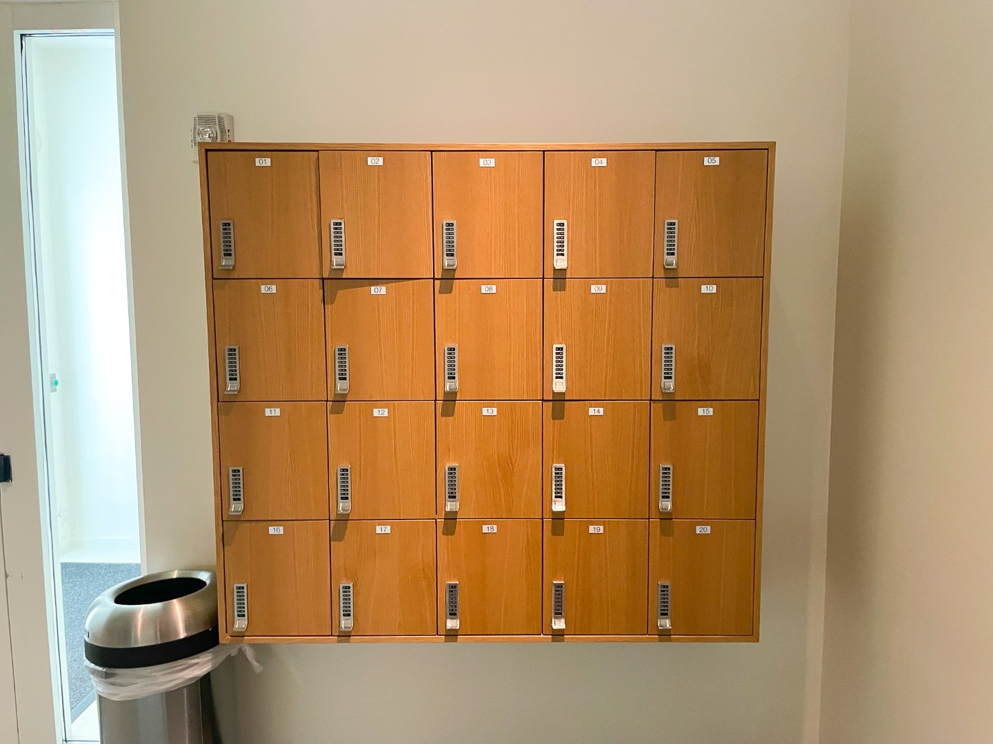 The Miami Beach EDITION gym lockers 