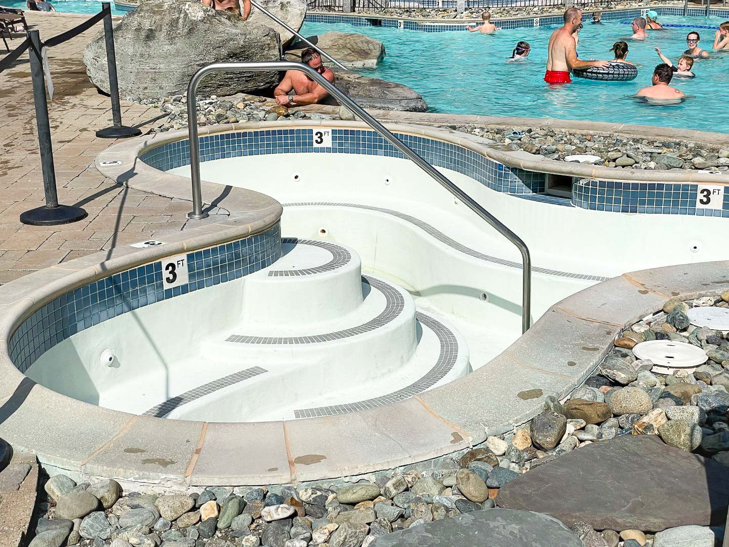 Broken hot tub at The Lodge at Spruce Peak Destination by Hyatt Stowe Vermont