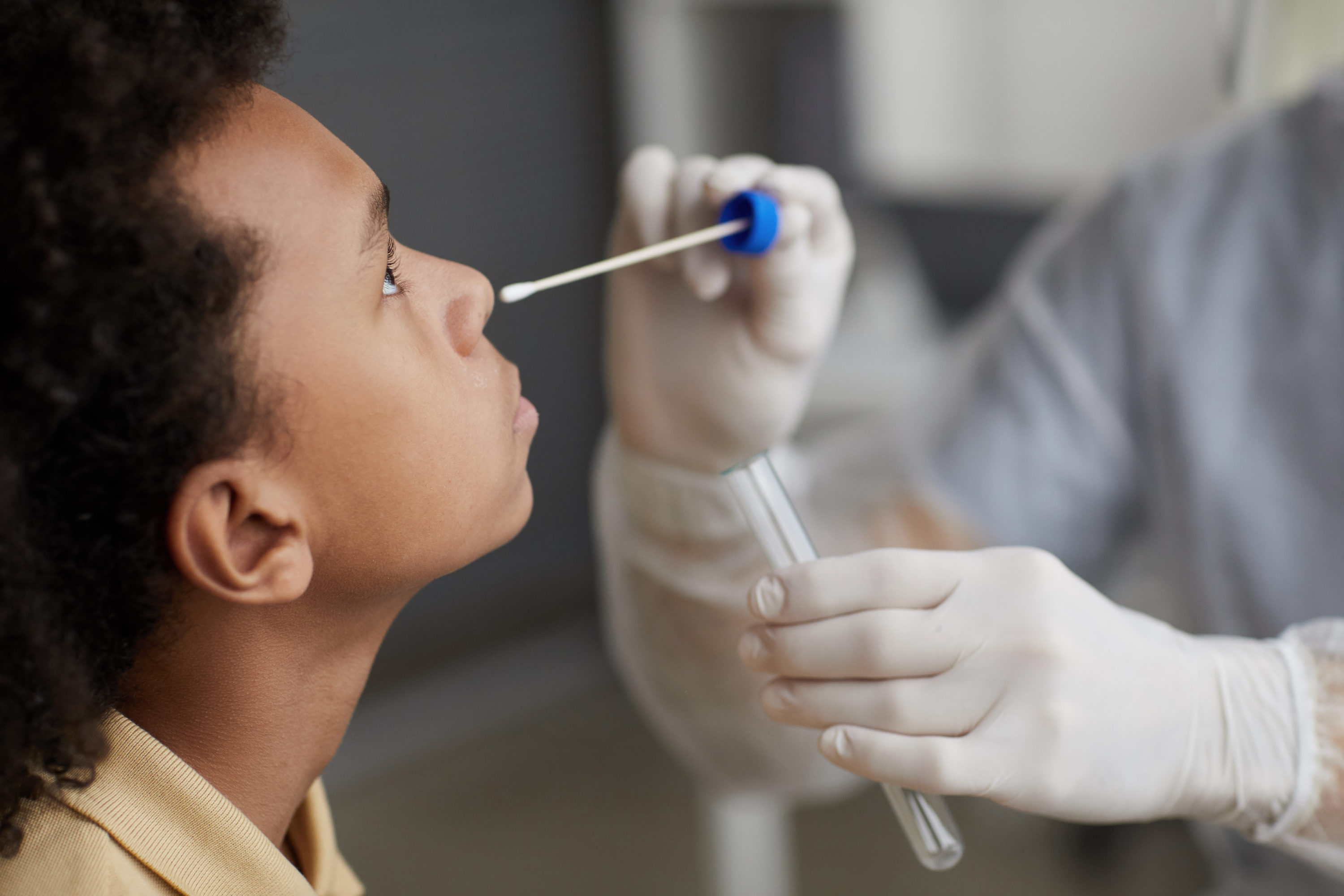 COVID 19 nasal swab test