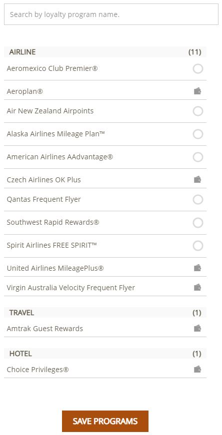 Choice Privileges add programs