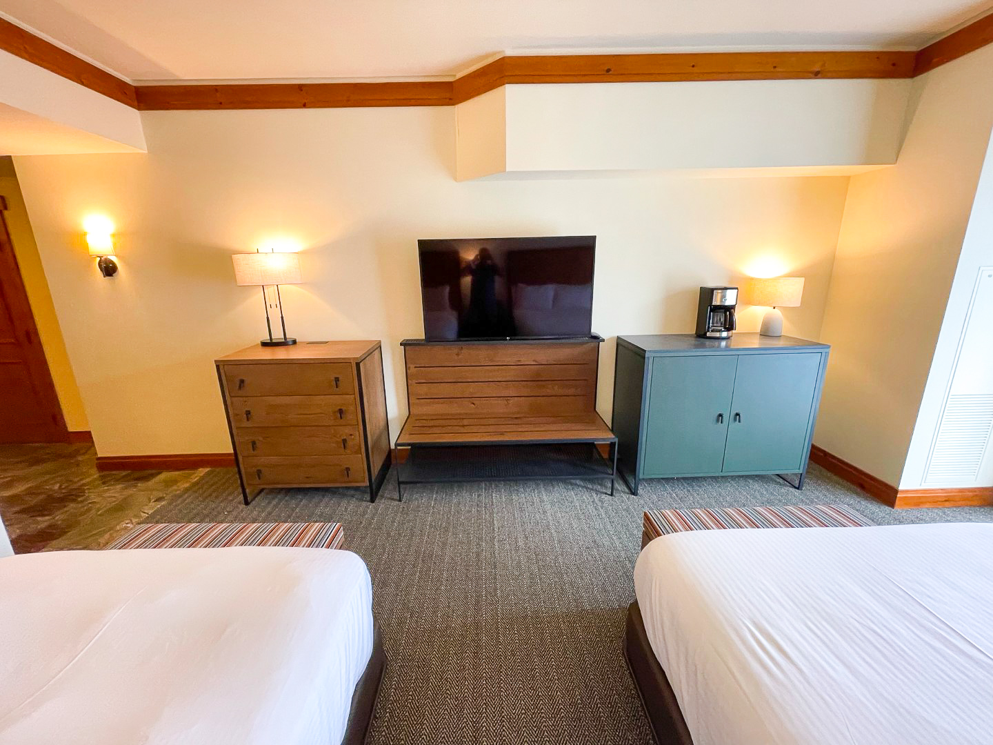 Classic Room TV at The Lodge at Spruce Peak Destination by Hyatt Stowe Vermont
