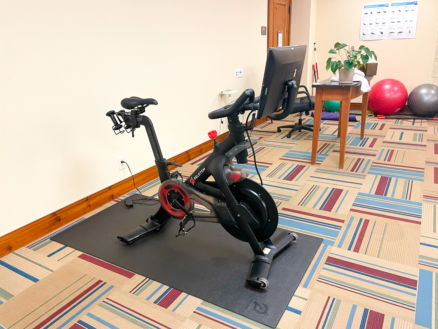 Fitness Center Peloton Bike at The Lodge at Spruce Peak Destination by Hyatt Stowe Vermont