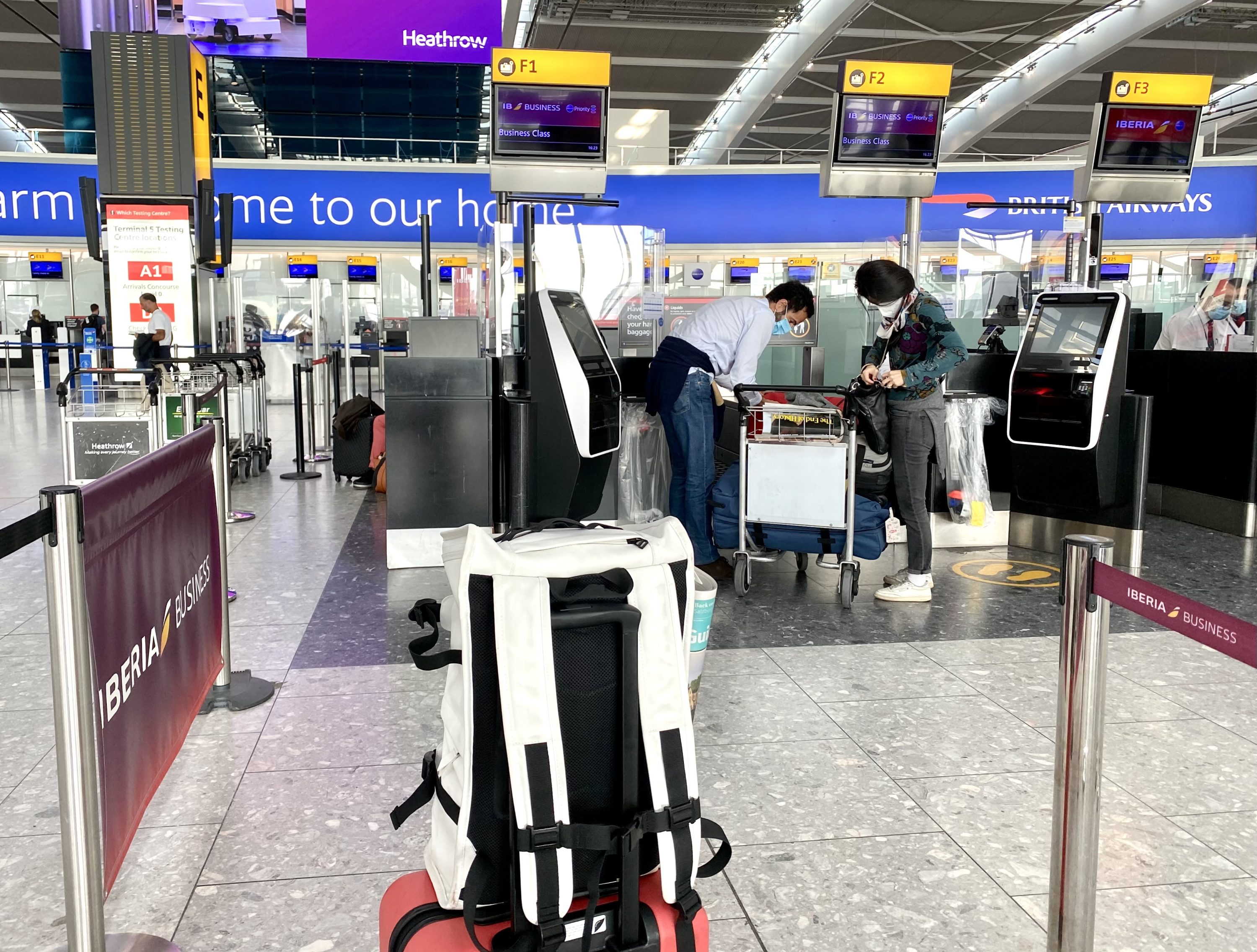 Iberia business class check in at LHR
